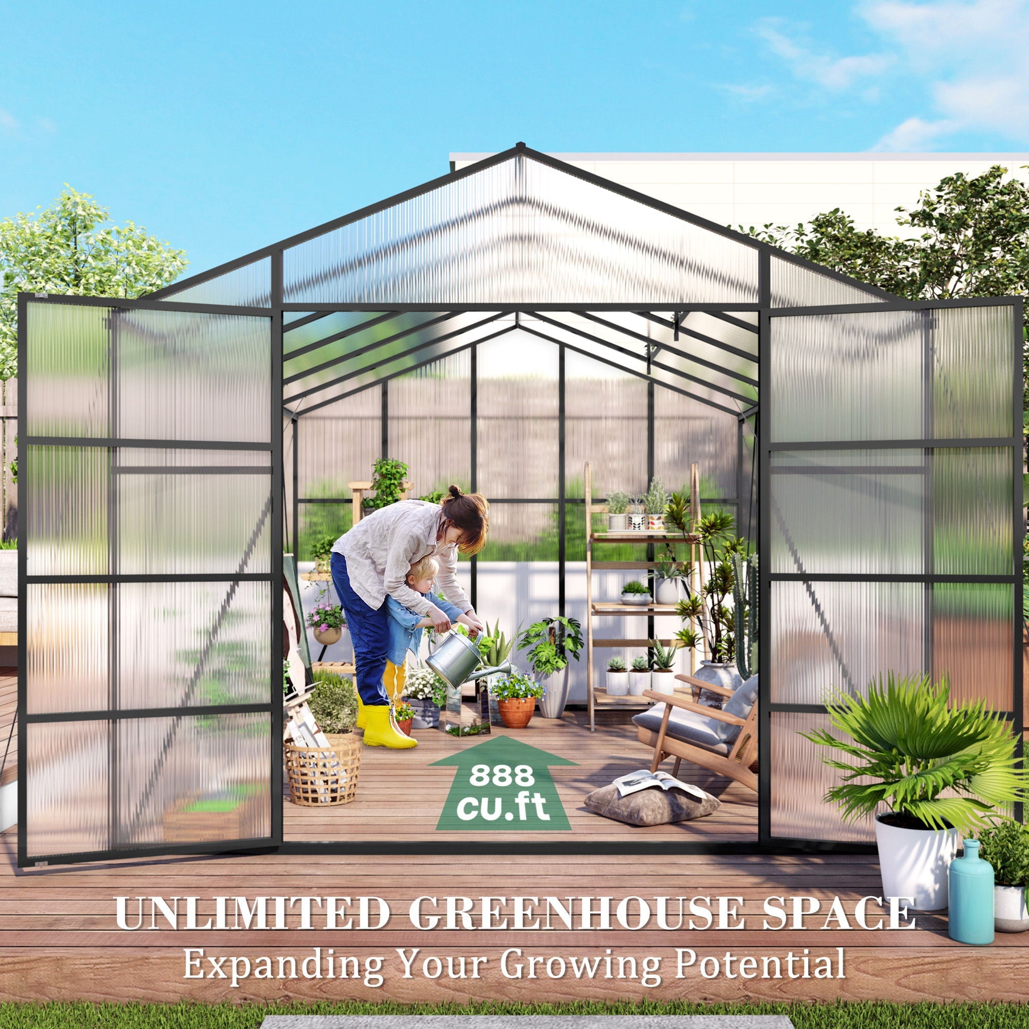 Gain Height Windproof house All Season Outdoor Garden Shelter