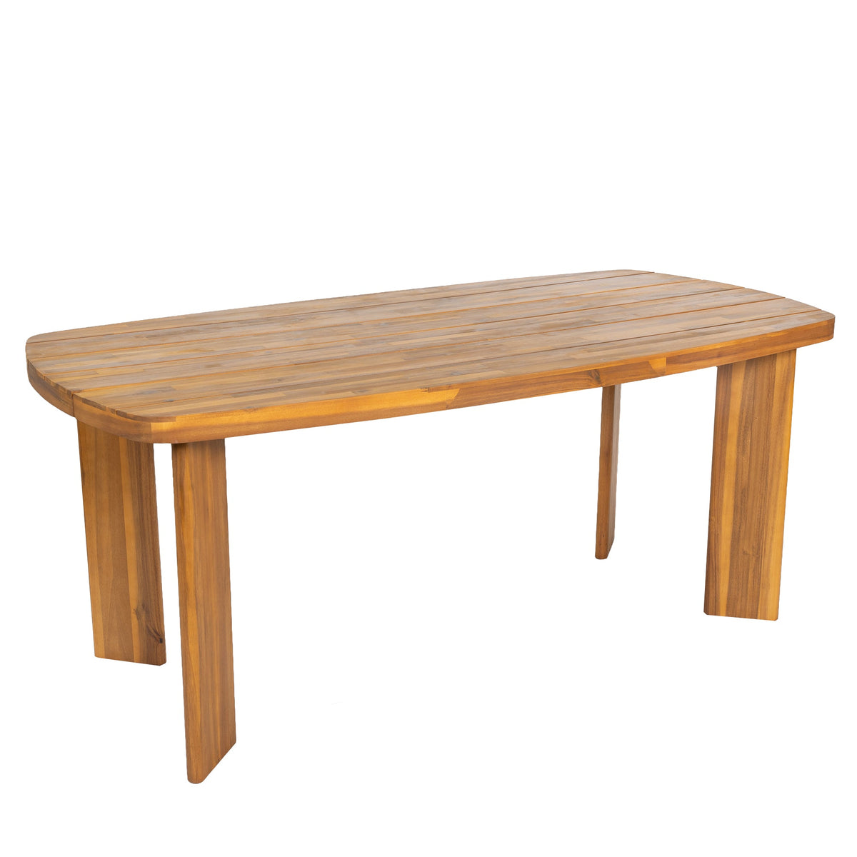 7-Piece Outdoor Patio Dining Set with Cushions - Teak Finish