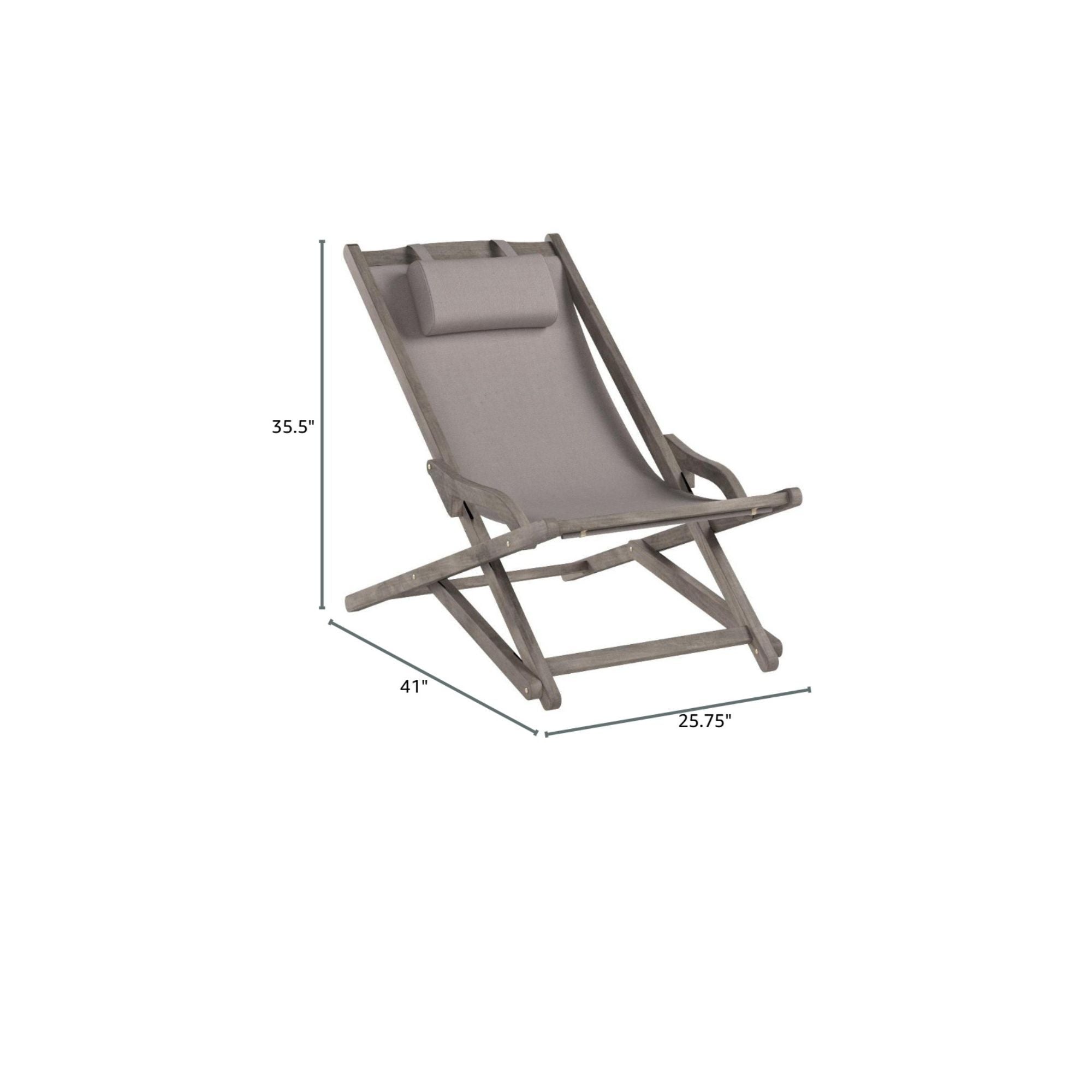 Arcadia Outdoor Sling Chair With Pillow