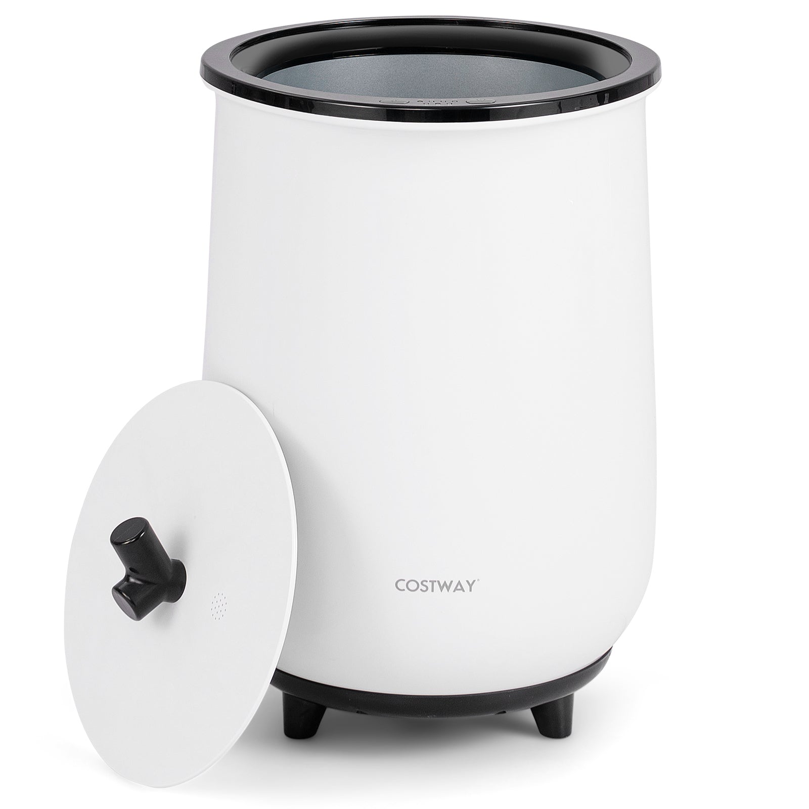 23L Large Luxury Bucket-Style Towel Warmer with Fragrant Disc Holder-Black