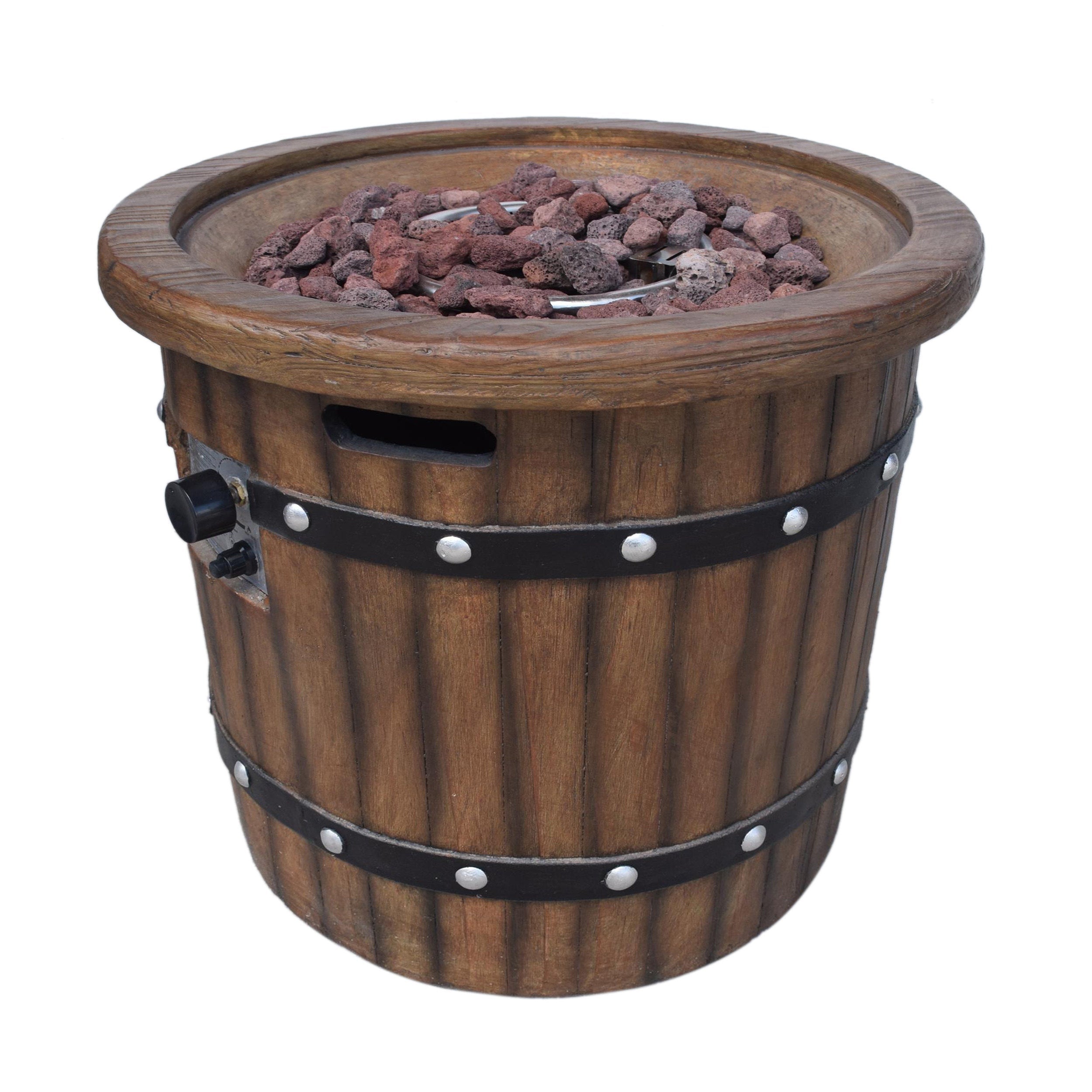 Alora 25-Inch Round 40K BTU Liquid Propance Concrete Fire Pit (SAK88764)