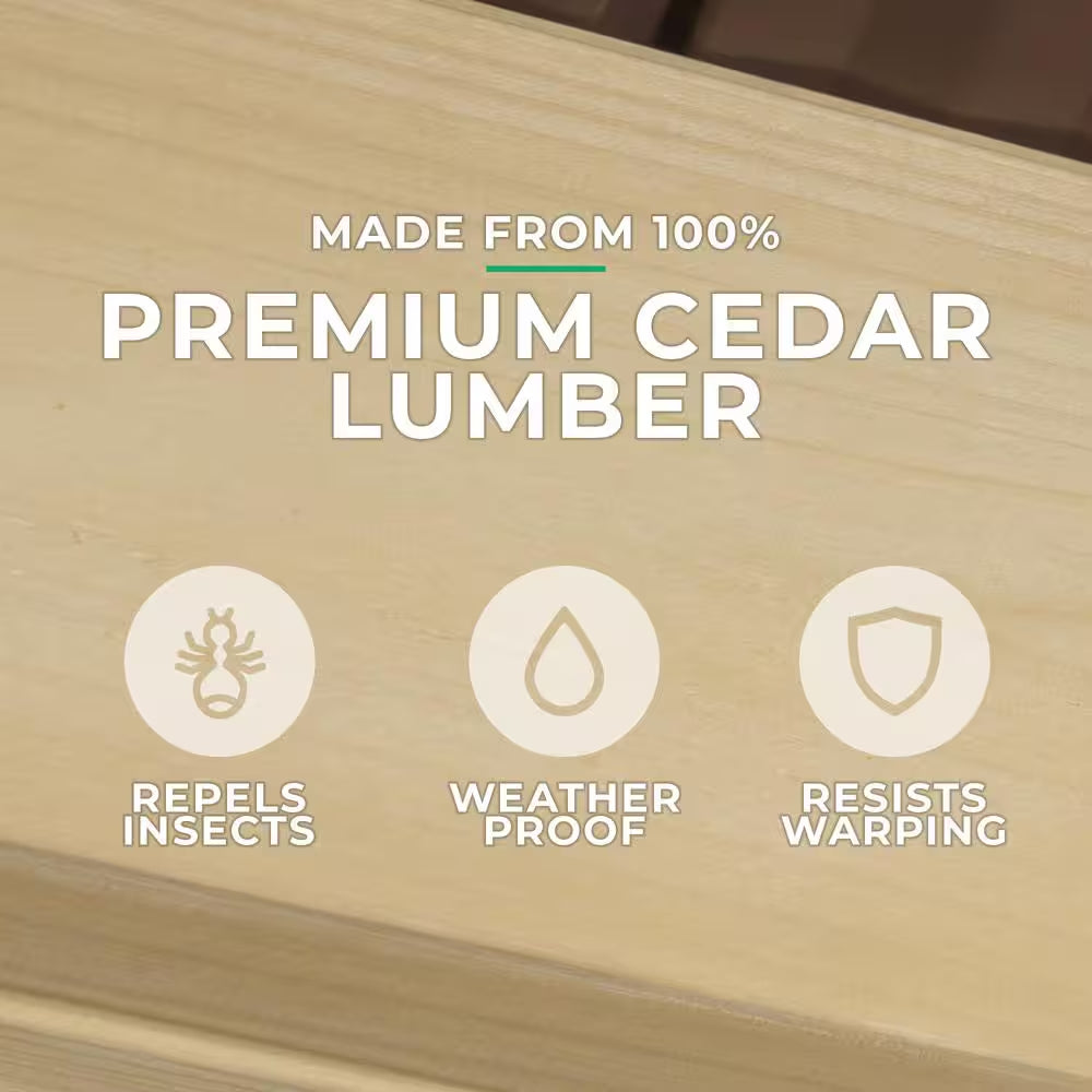 DIY Meridian 12 Ft. X 12 Ft. Cedar Wood Outdoor Gazebo Kit with Hardtop Metal Roof - Permanent Covered Patio Shade