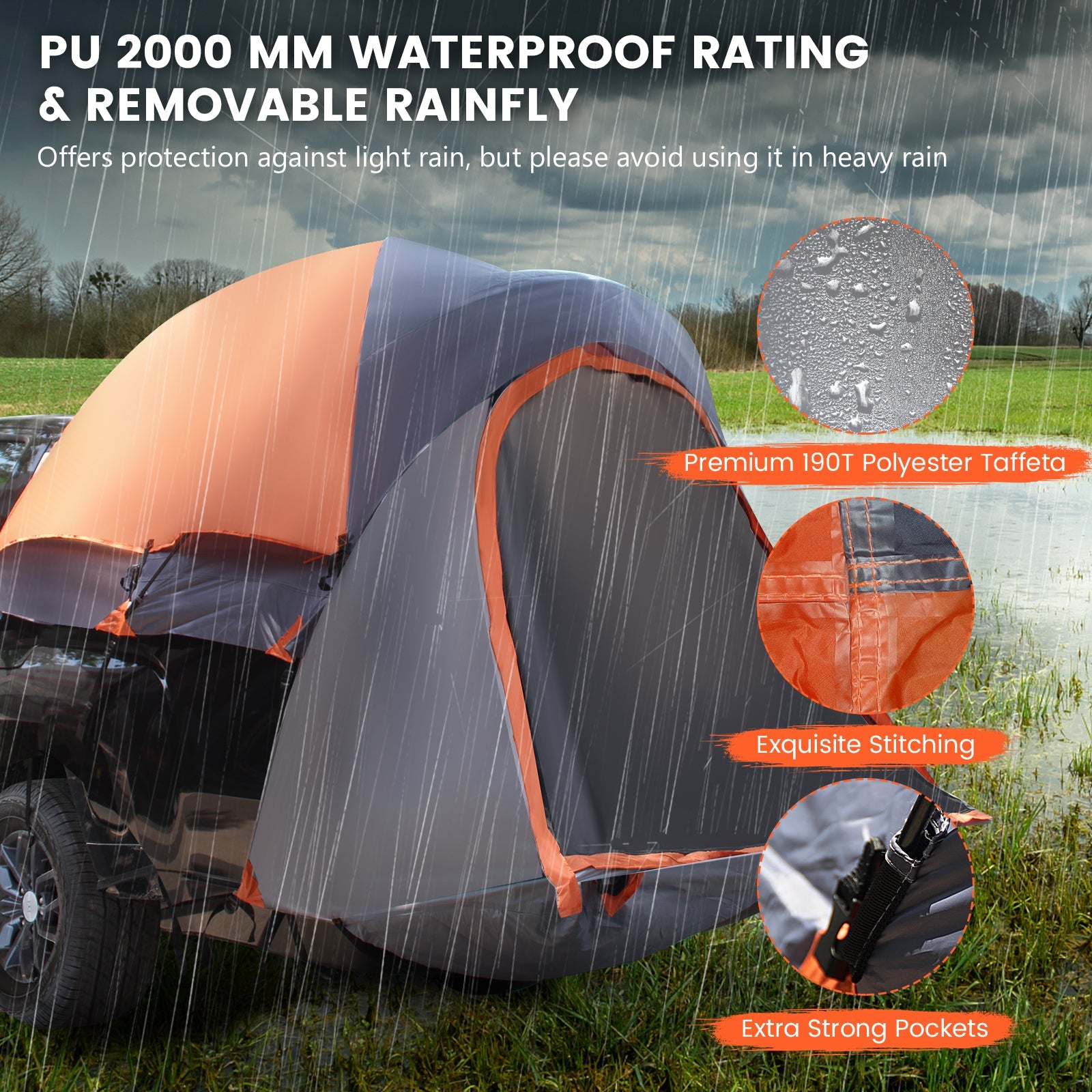 2 Person Portable Pickup Tent with Carry Bag-S