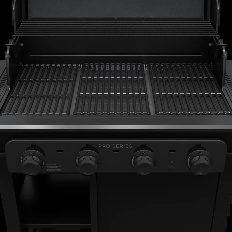 Pro Series 4-Burner Infrared Propane Gas Grill, Griddle, and Charcoal Combo with Side Burner