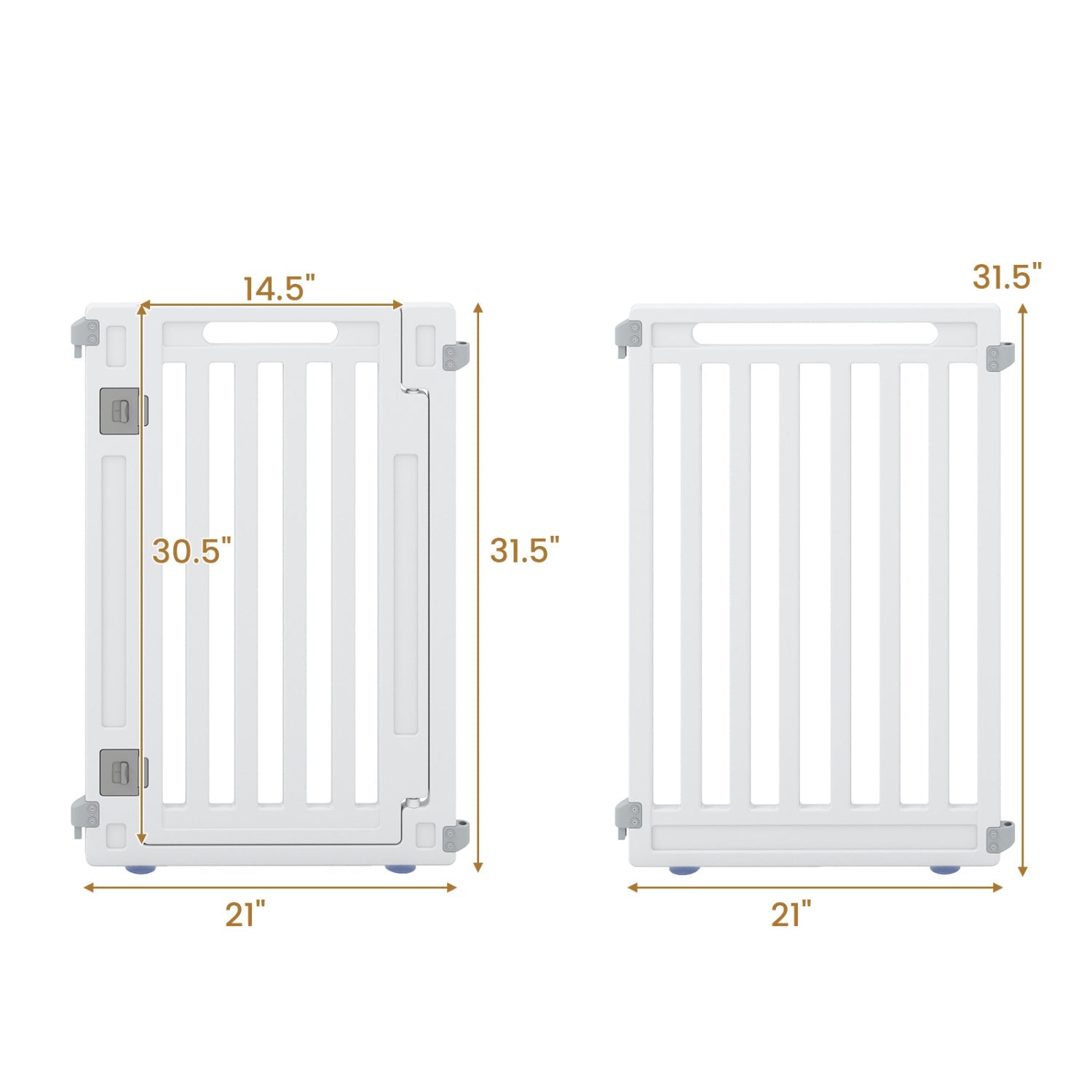 16-Panel Dog Playpen 31.5" Height Indoor Outdoor Pet Gate