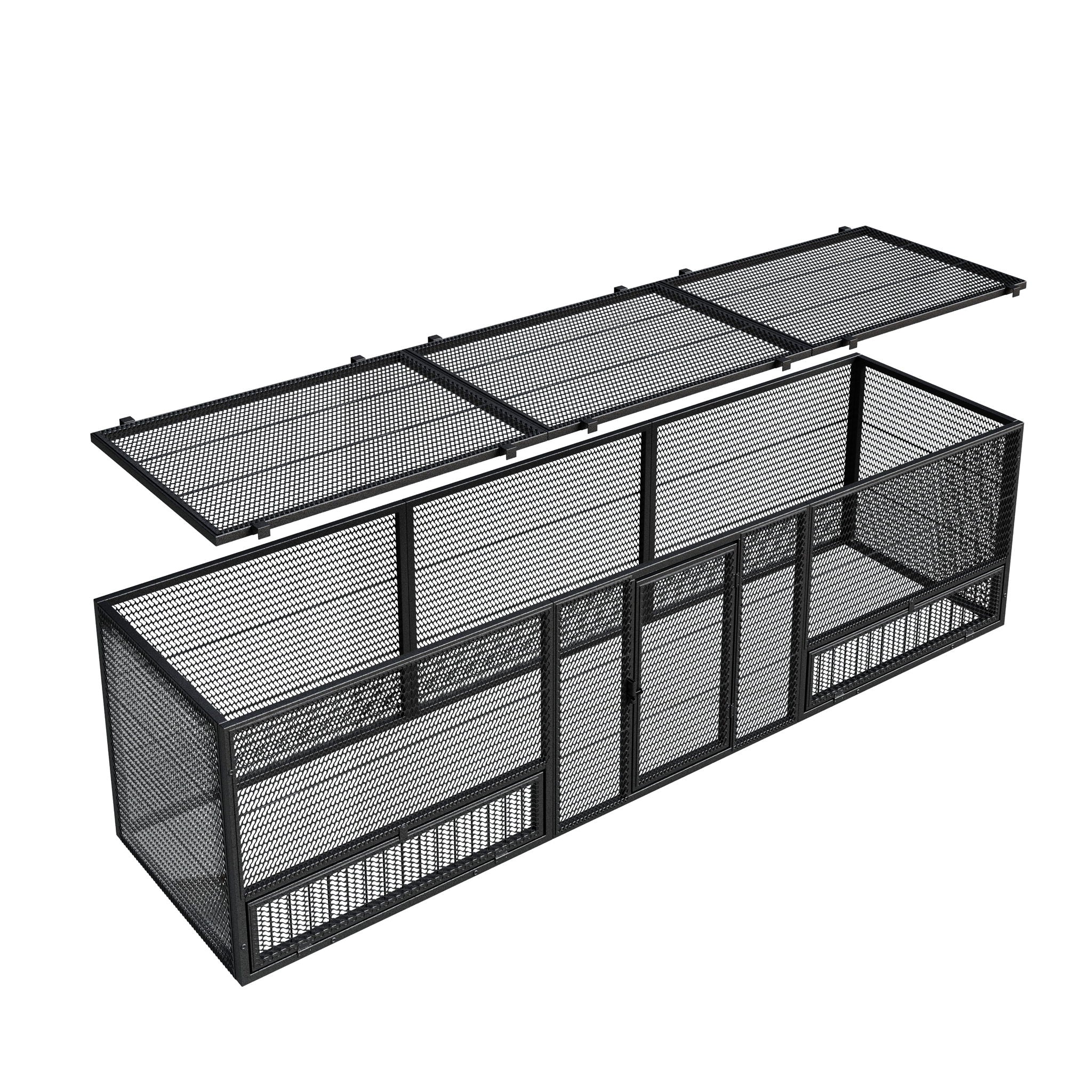 Thickened Chicken Coop For Outdoor - Black / Silver