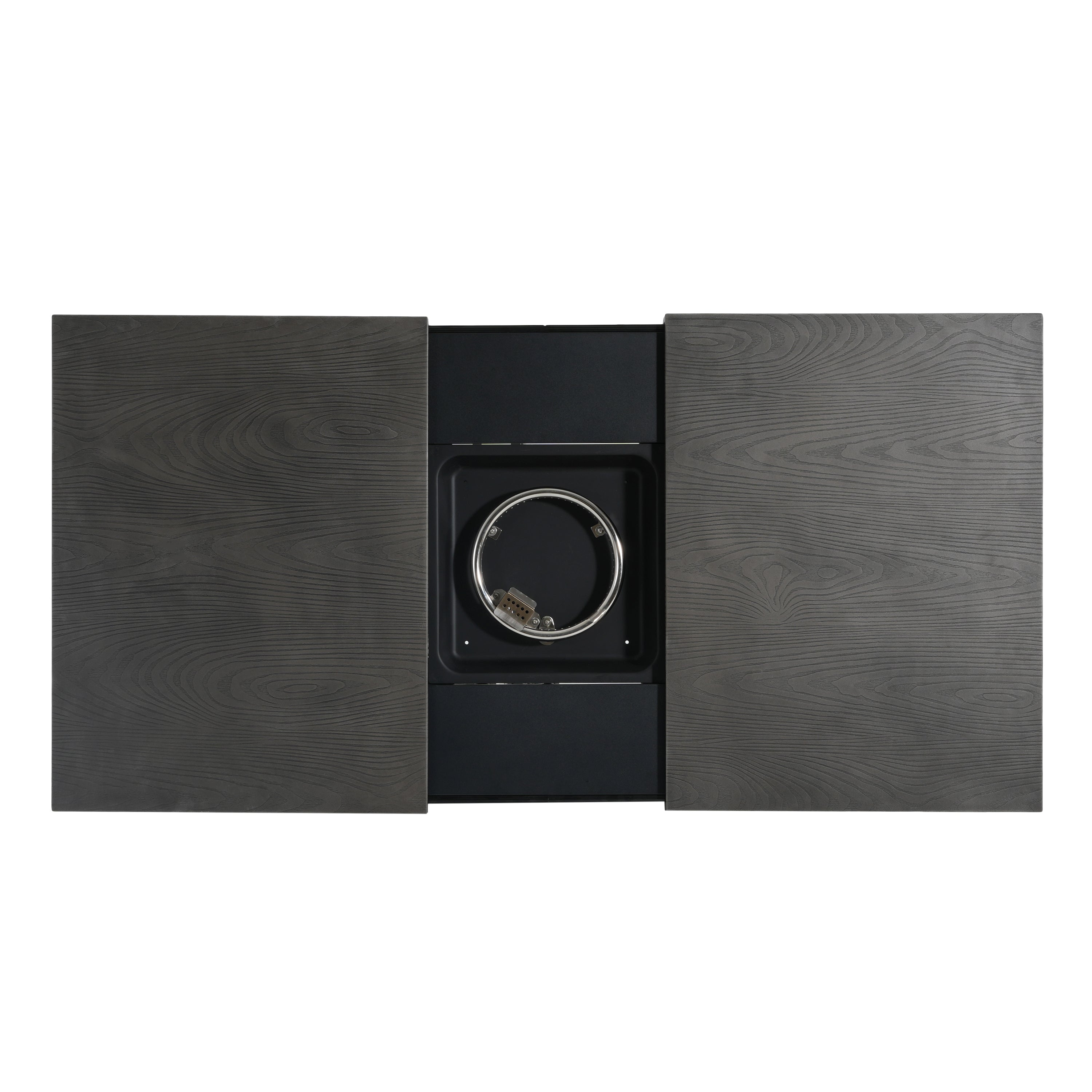 Extendable Rectangle Aluminum Alloy Fire Pit Table, 50,000BTU