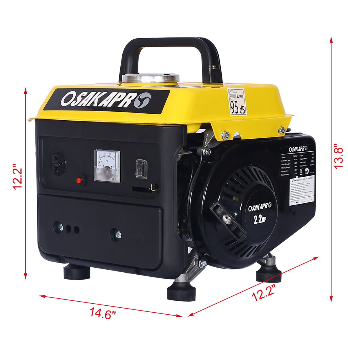 Portable Outdoor Generator with Low Noise - Yellow