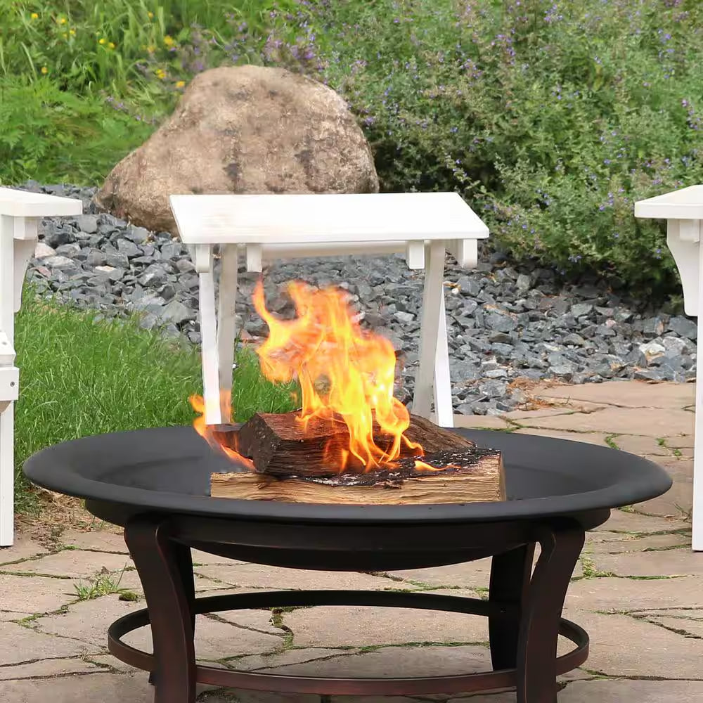 33 In. X 5 In. round Classic Steel Replacement Wood-Burning Fire Pit Bowl