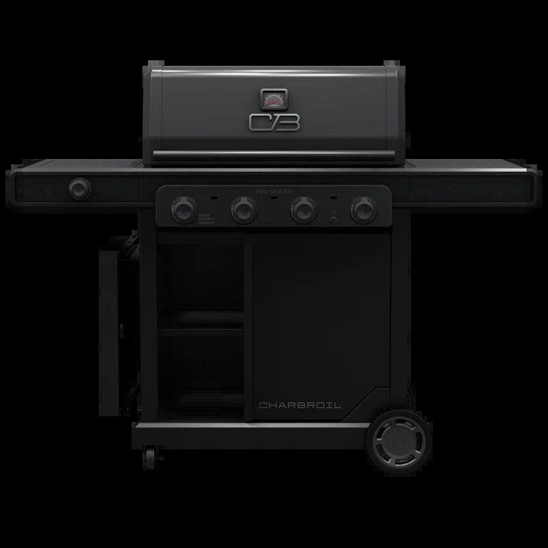 Pro Series 4-Burner Infrared Propane Gas Grill, Griddle, and Charcoal Combo with Side Burner