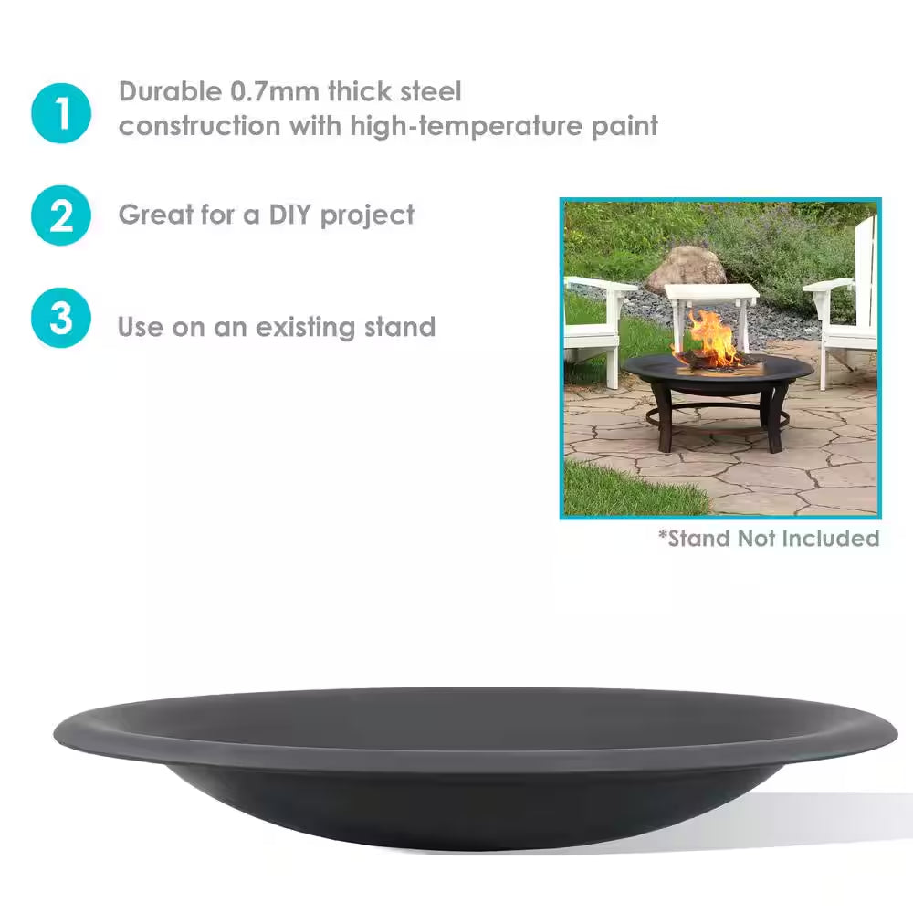 23 In. X 5 In. Classic round Steel Replacement Wood-Burning Fire Pit Bowl