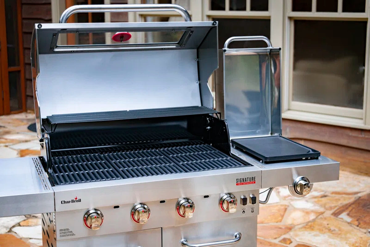 Signature Series 4-Burner Infrared Propane Gas Grill Cabinet with Side Burner