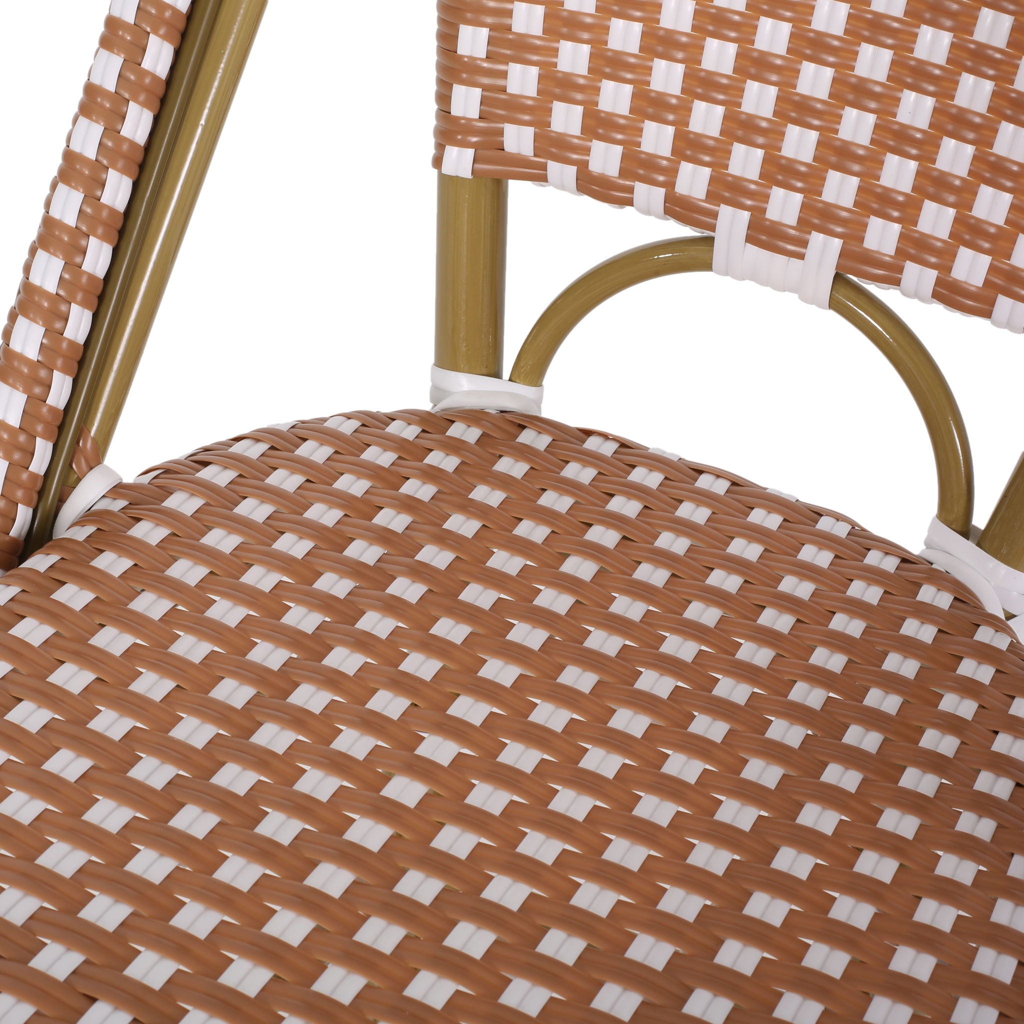 Outdoor PE Rattan French Barstool Set