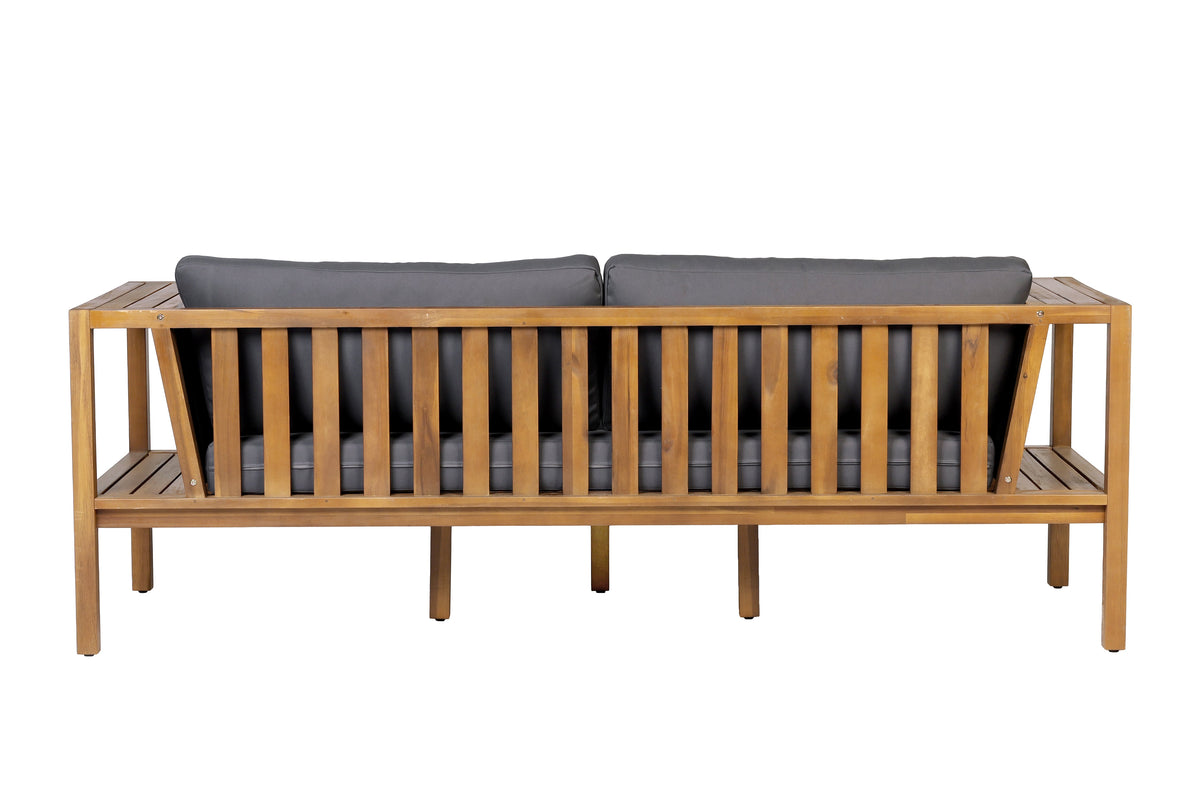 Teak Finish Acacia Wood Outdoor Daybed Sofa Set with