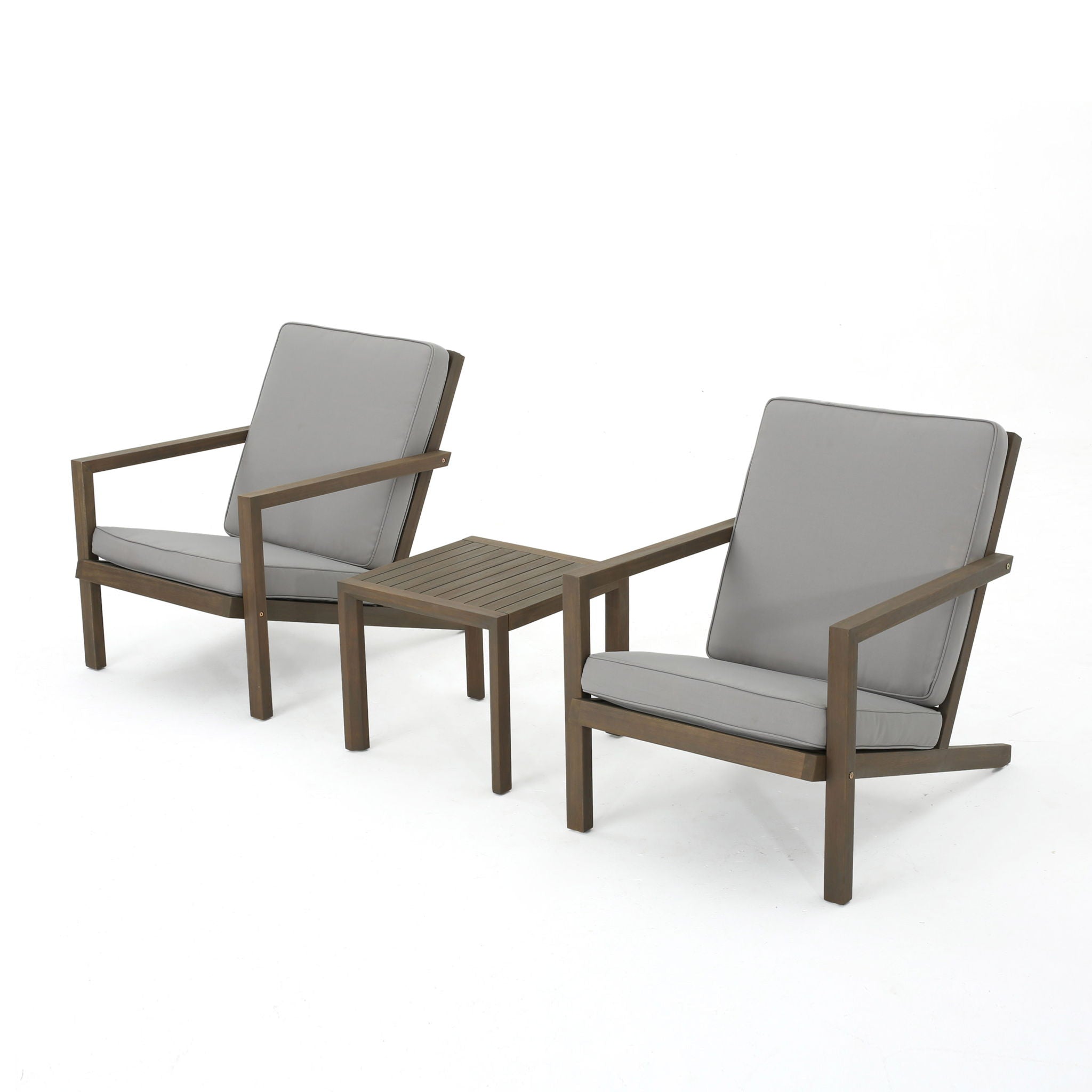 Celestaria 3-Piece Outdoor Chat Set with Adirondack Chairs, Cushions and Side Table