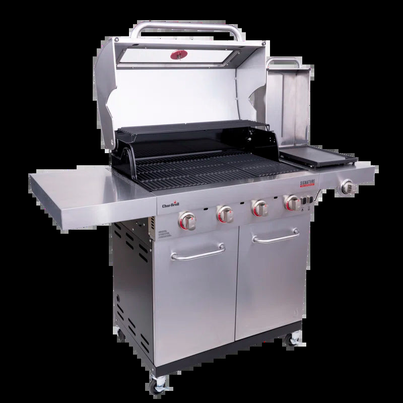 Signature Series 4-Burner Infrared Propane Gas Grill Cabinet with Side Burner