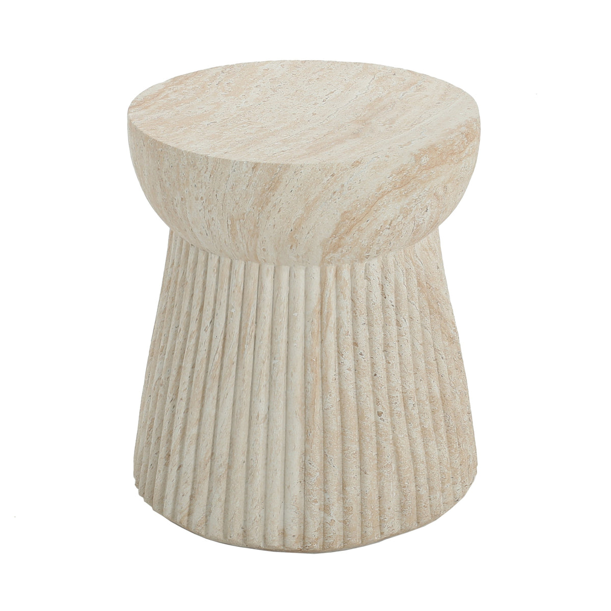 Porto Outdoor Club Chair and Concrete Travertine Side Table