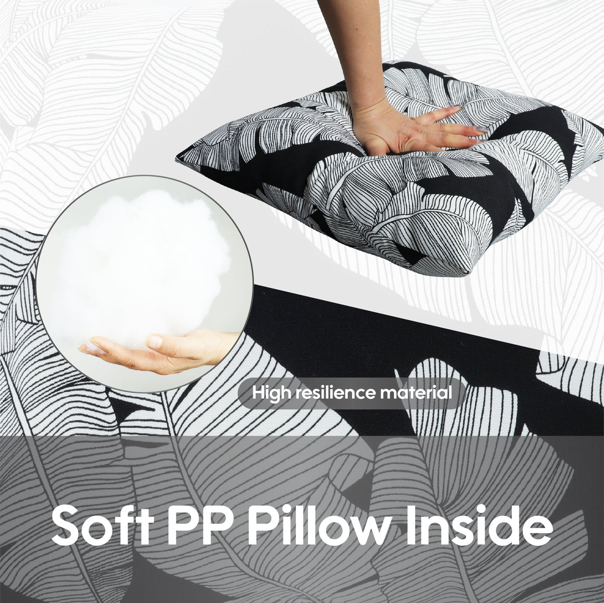 Waterproof Outdoor Throw Pillows 2 Pack with Fade-Resistant Fabric