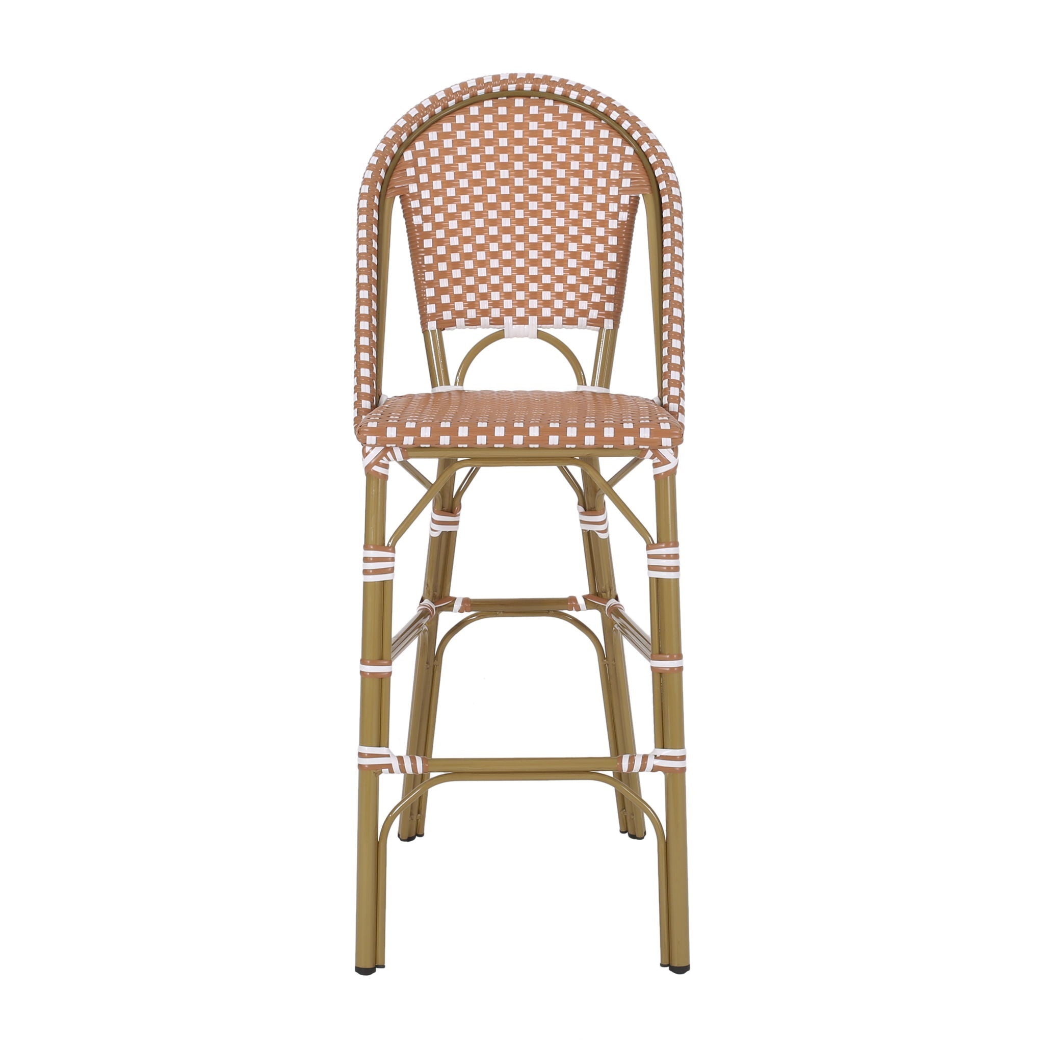 Outdoor PE Rattan French Barstool Set