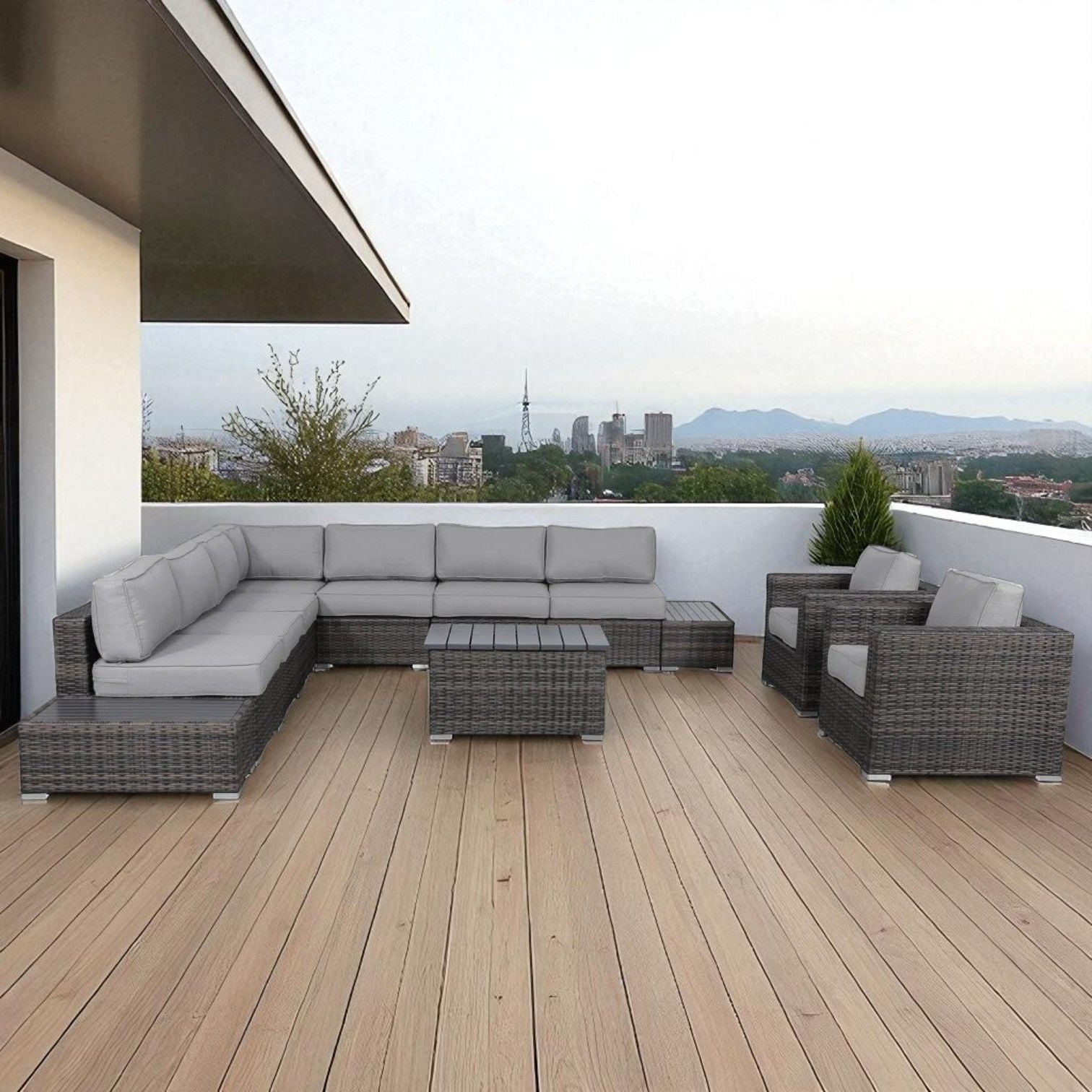 Stylish Entertainment Sectional Set, Outdoor Living