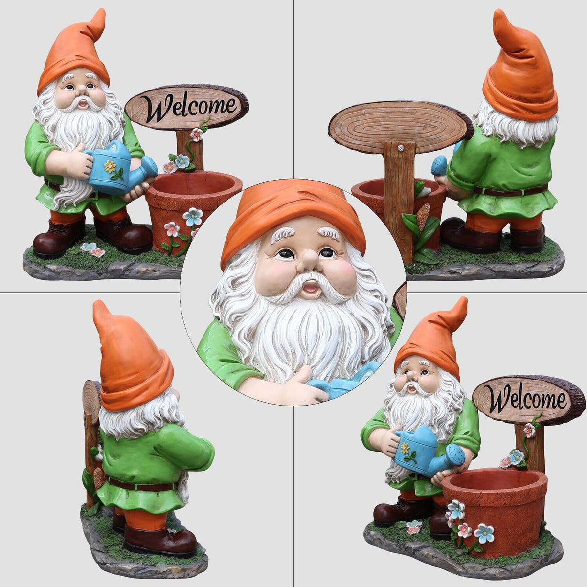 Outdoor Garden Gnome Flower Pot Planter