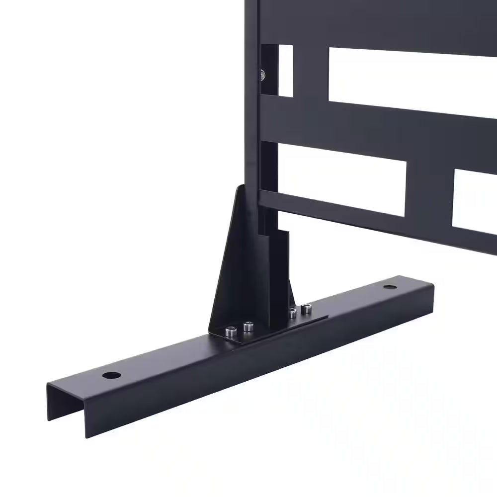 6.3 Ft. H X 4 Ft. W Black Metal Privacy Screen Freestanding Decorative Privacy Screen for Deck Balcony Patio (3-Panels)