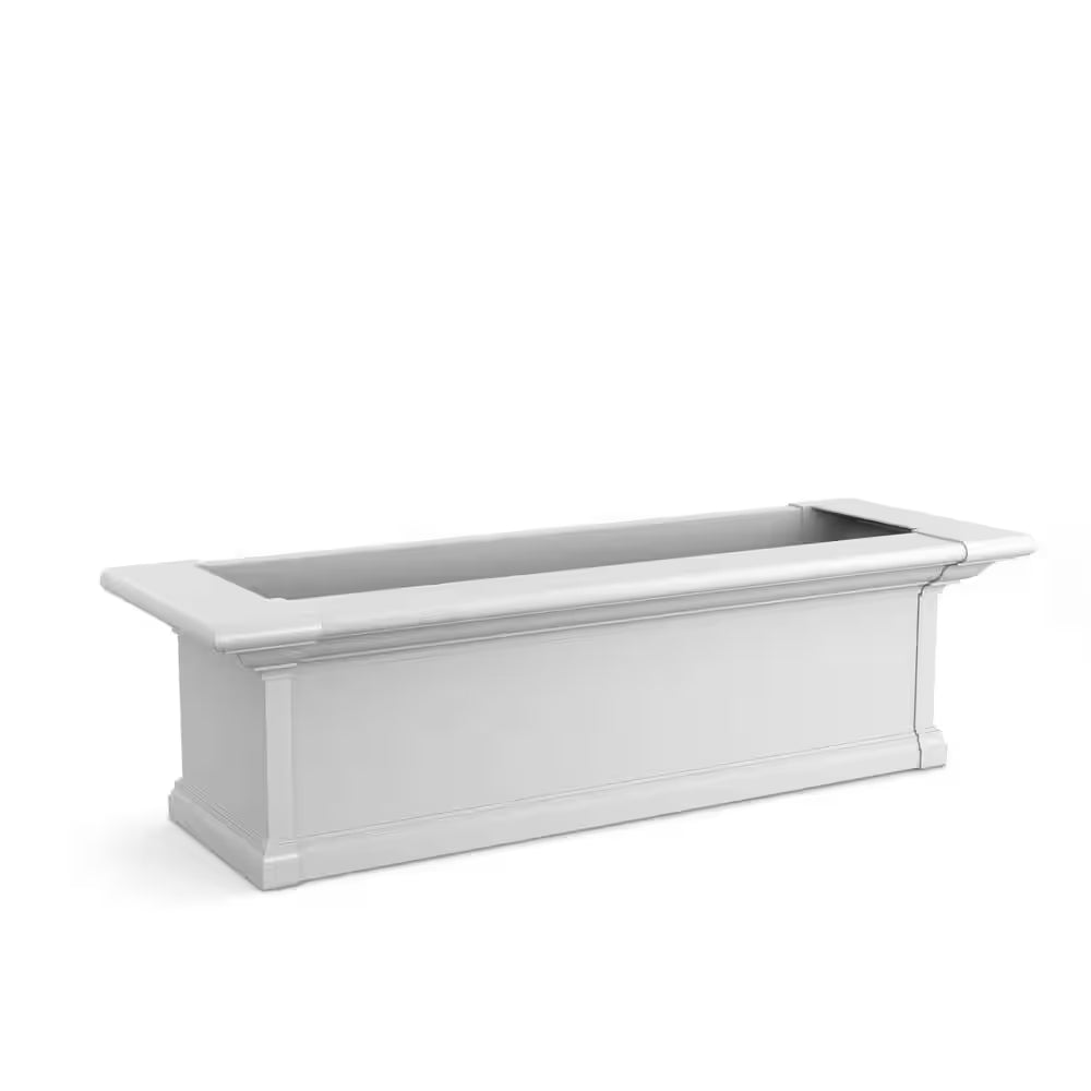 Yorkshire 36 In. X 12 In. Self Watering White Vinyl Window Box