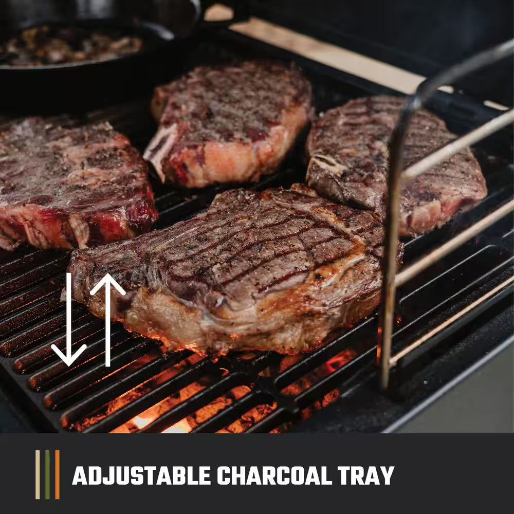 Judge Charcoal Smoker and Grill with 540 Sq. In. Cooking Area in Black