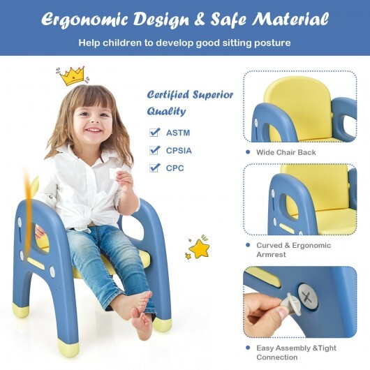 Kids Activity Table and Chair Set with Montessori Toys for Preschool and Kindergarten-Gray