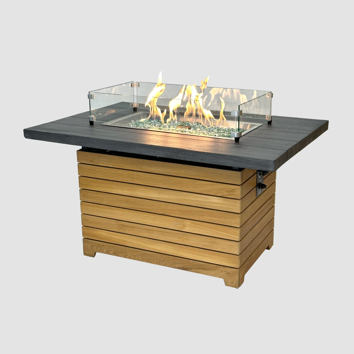 Darien 42-Inch Rectangular Gas Fire Pit Table