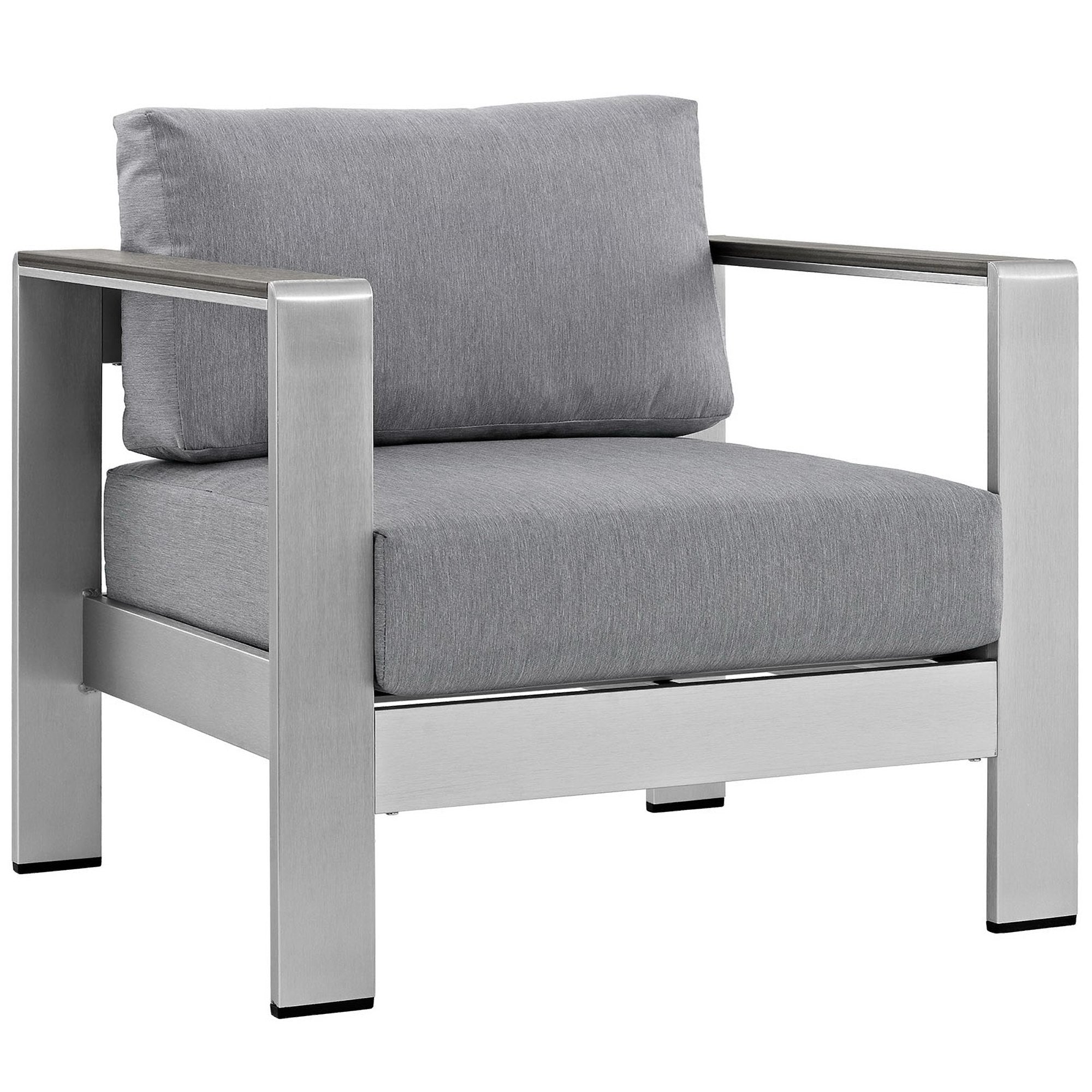 Shore 7-Piece Outdoor Patio Aluminum Sectional Sofa Set by Modway