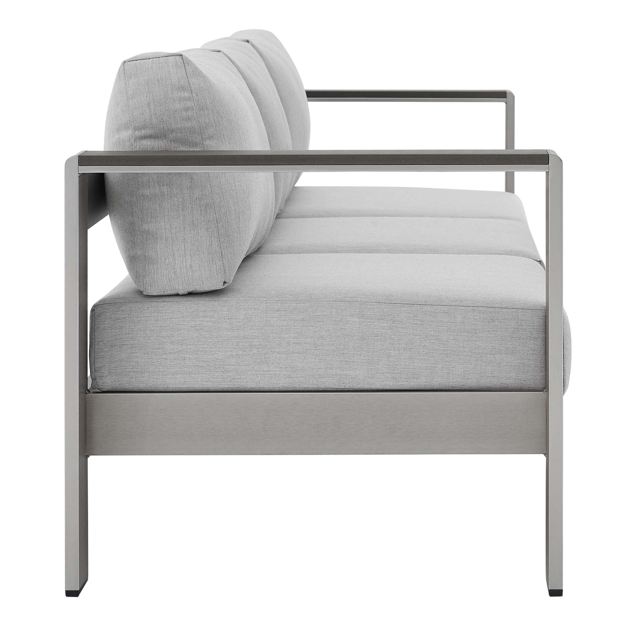 Shore Sunbrella Fabric Aluminum Outdoor Patio Sofa by Modway