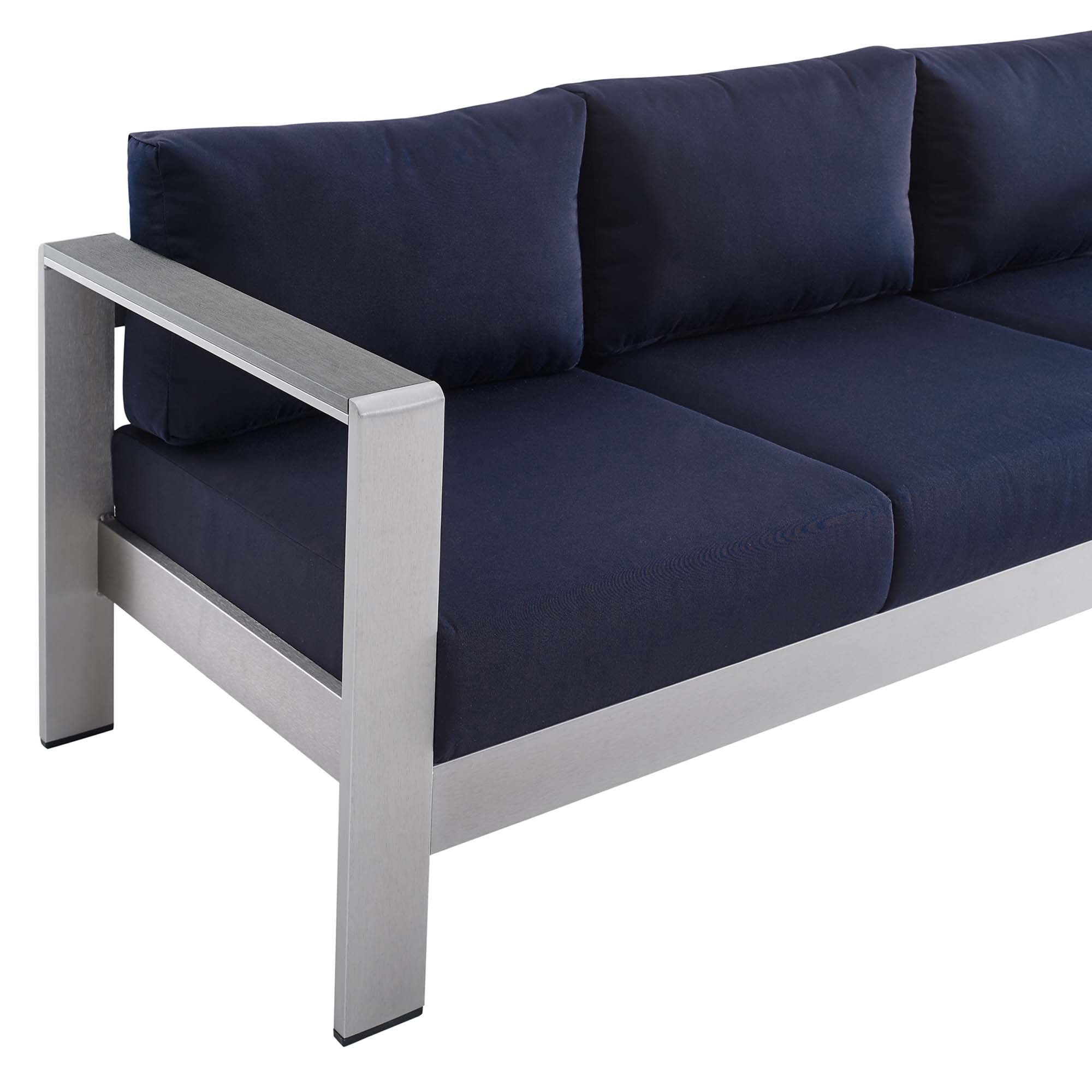 Shore Sunbrella Fabric Aluminum Outdoor Patio Sofa by Modway