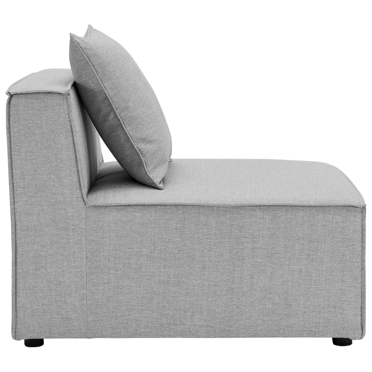 Saybrook 5-Piece Outdoor Patio Upholstered Sectional Sofa by Modway - Gray / Navy / White (EEI-4382)