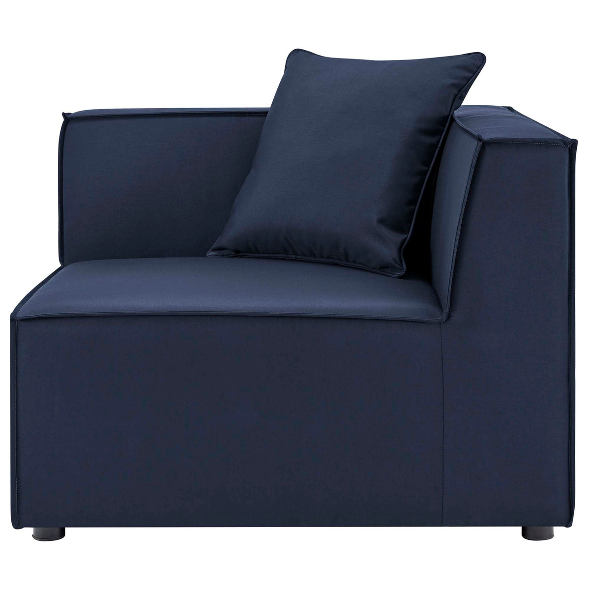 Saybrook 5-Piece Outdoor Patio Upholstered Sectional Sofa by Modway - Gray / Navy / White (EEI-4382)