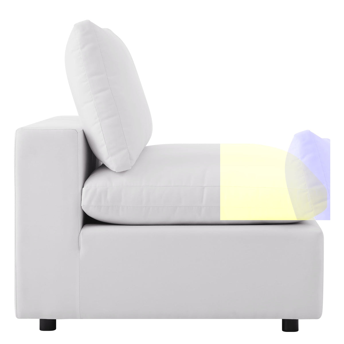 Commix 5-Piece Outdoor Patio Sectional Sofa by Modway - Charcoal / White (EEI-5587)