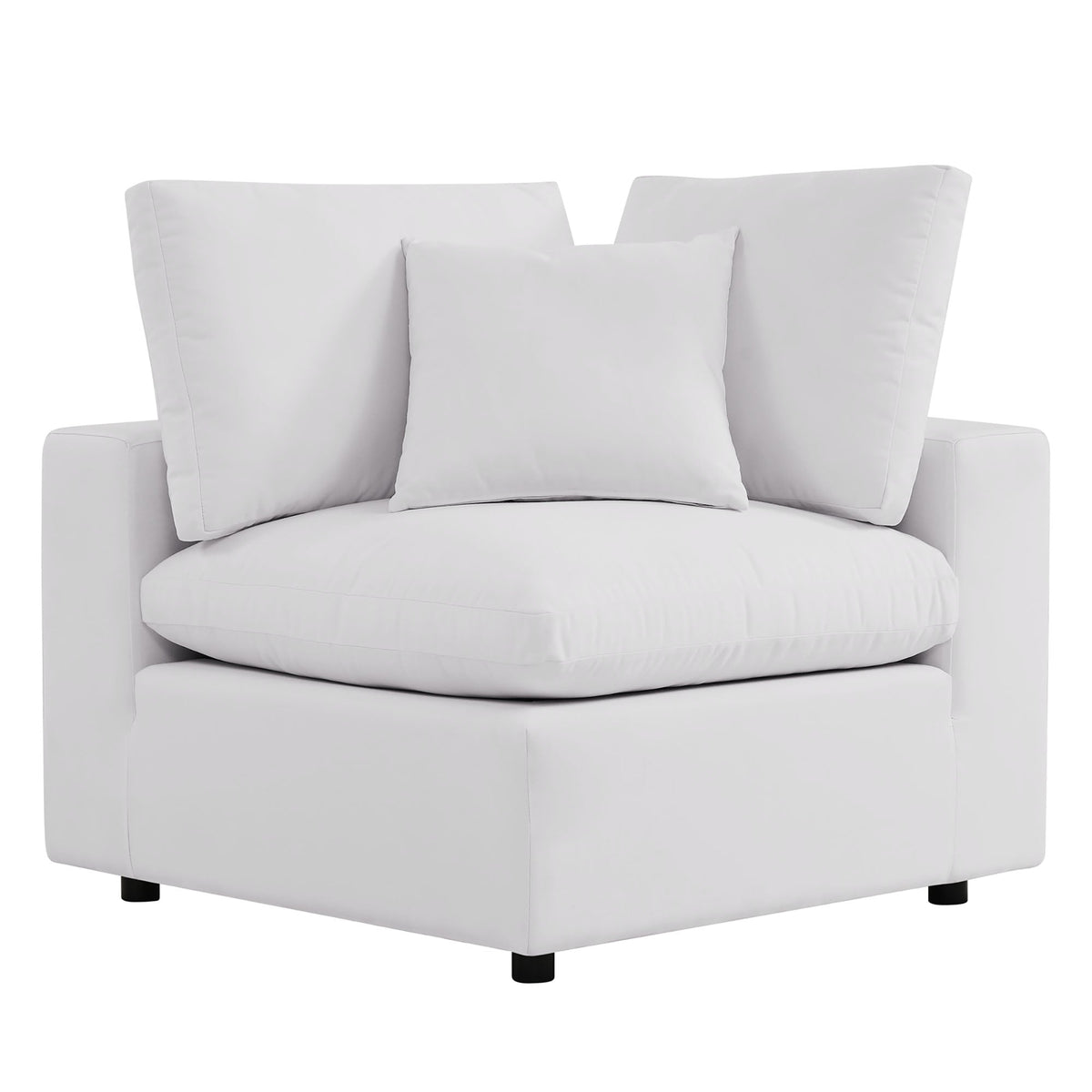 Commix 5-Piece Outdoor Patio Sectional Sofa by Modway - Charcoal / White (EEI-5587)