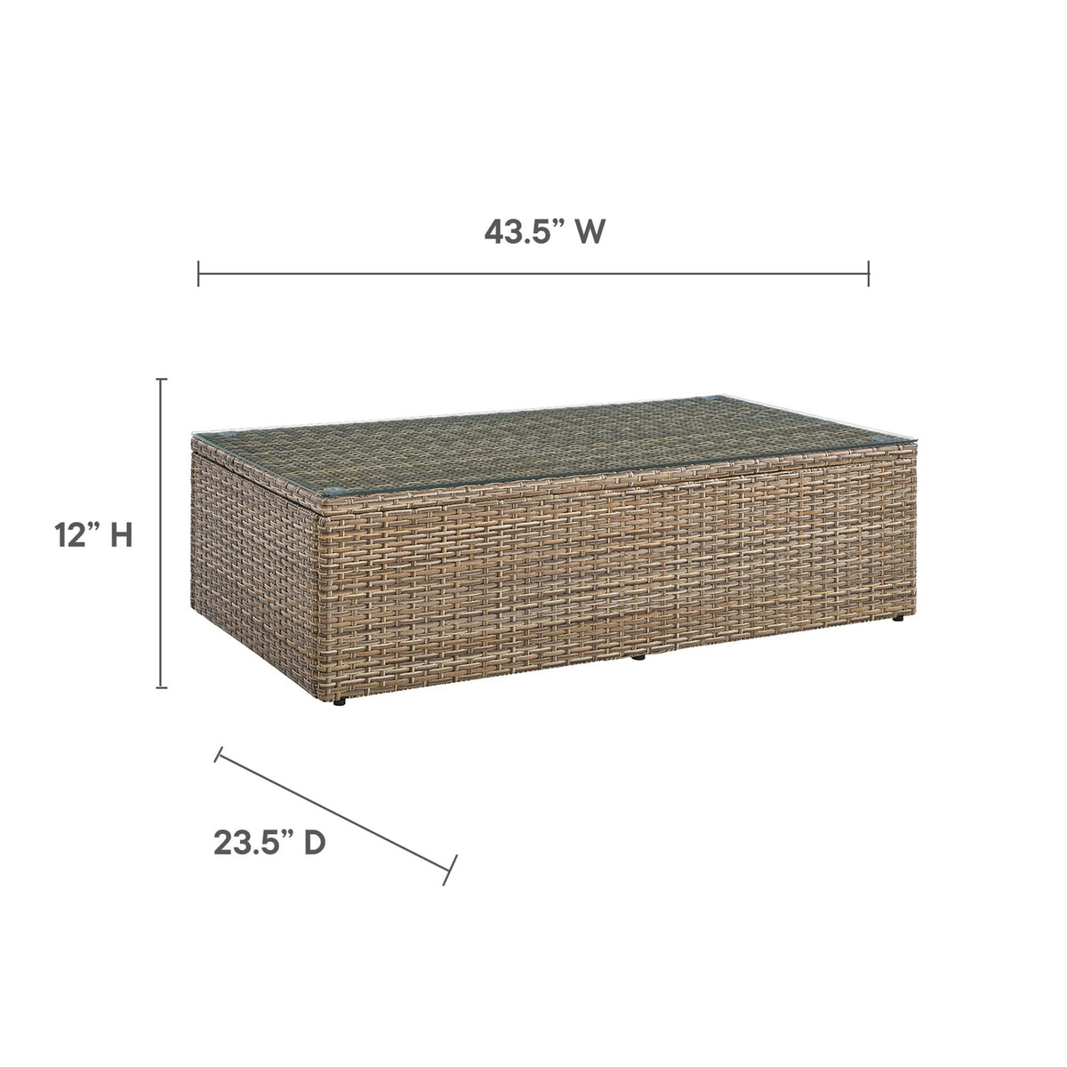 Convene Outdoor Patio Coffee Table by Modway - EEI-6239