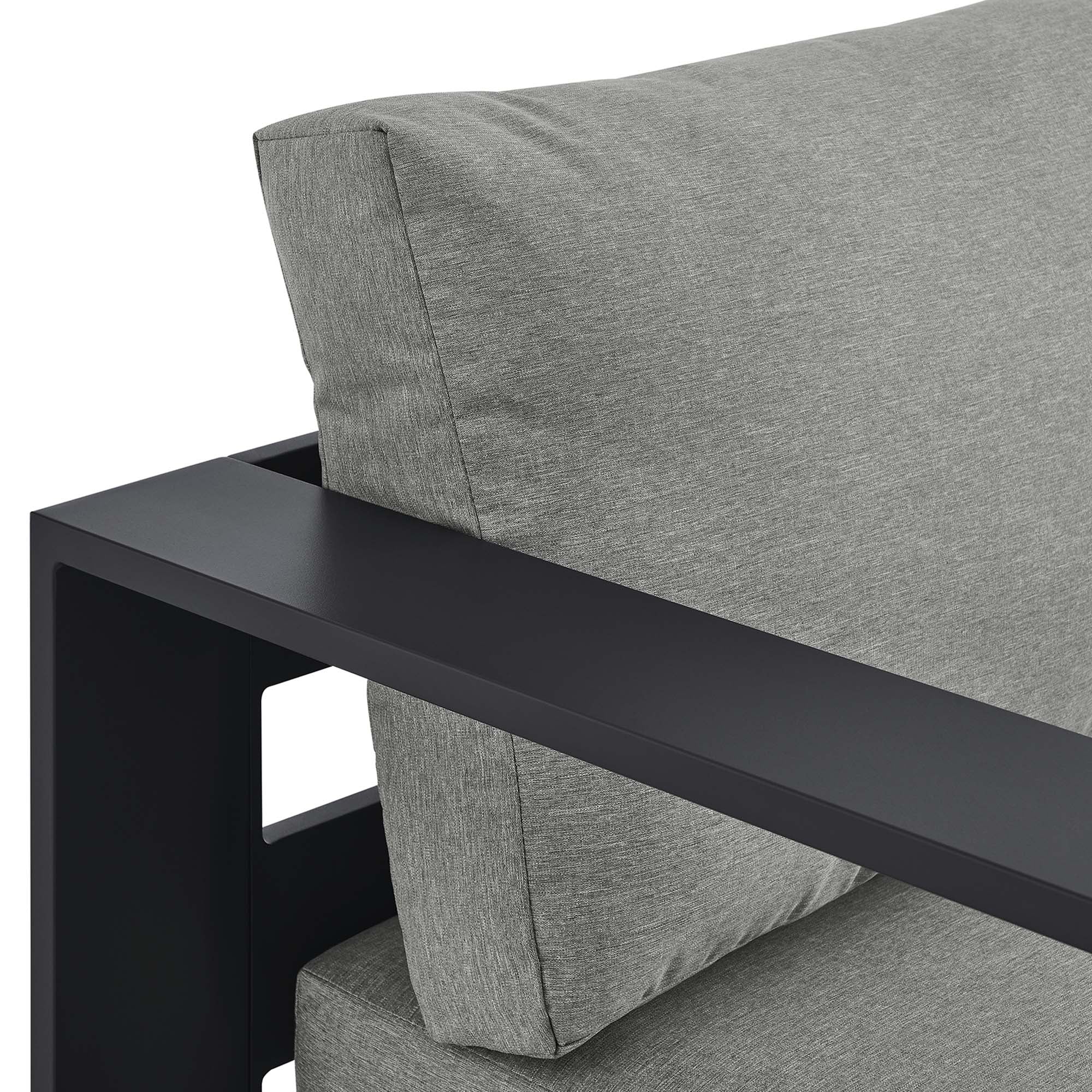 Tahoe Outdoor Patio Powder-Coated Aluminum Left-Facing Chaise Lounge