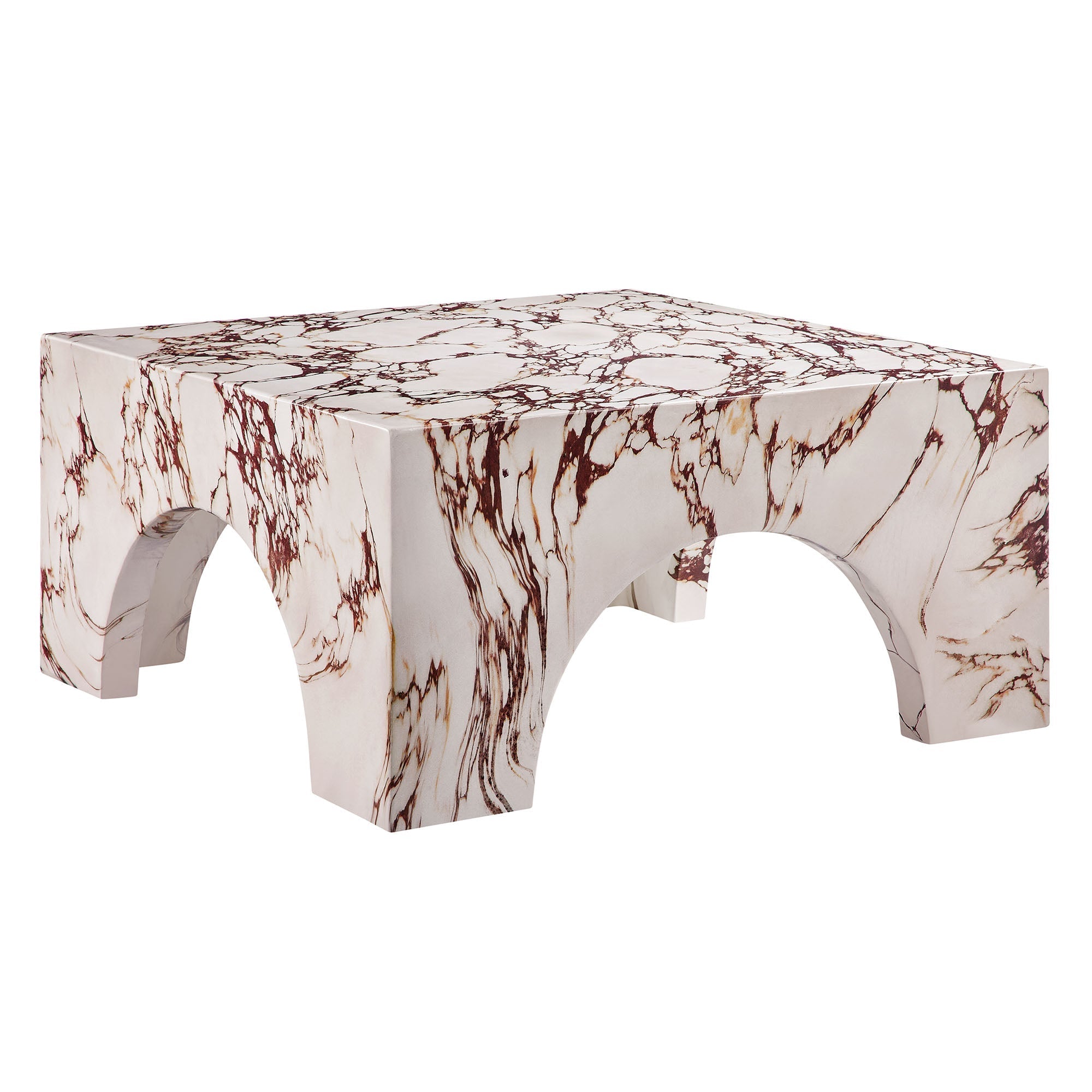 Valen Indoor - Outdoor Patio Arched Concrete Coffee Table by Modway