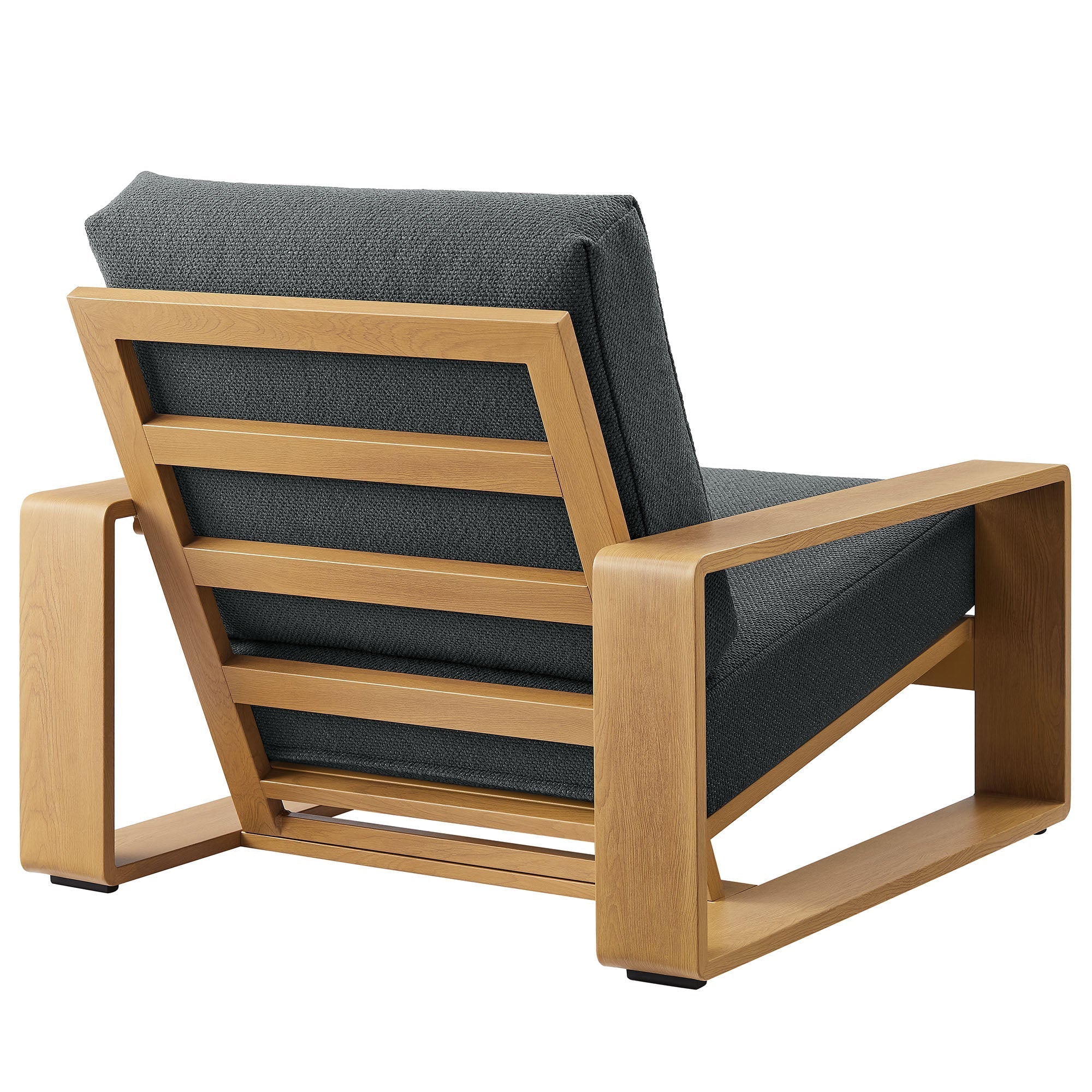 Lirienne Outdoor Patio Aluminum Faux Wood Armchairs Set of 2 by Modway