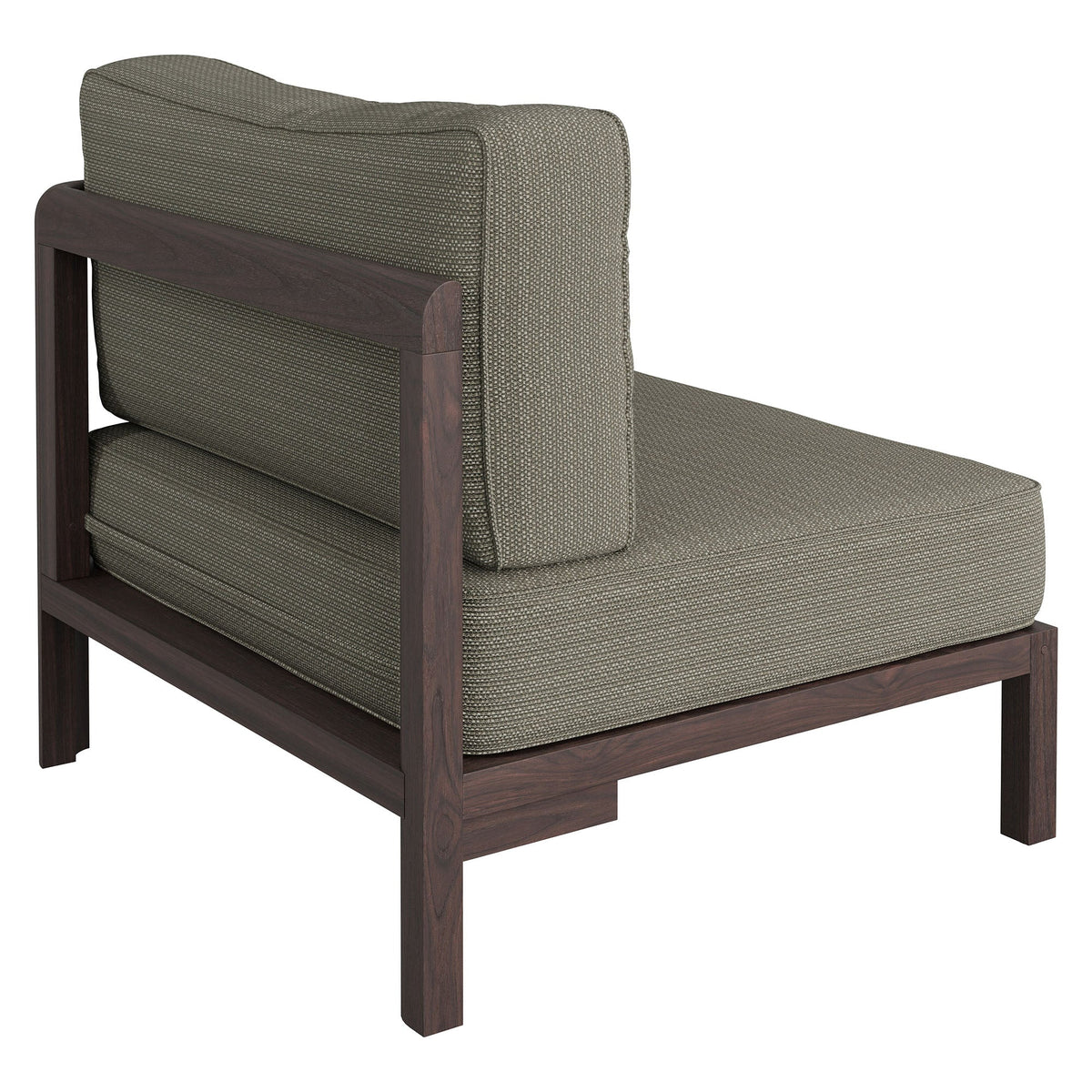 Kona Outdoor Patio Teak Wood Right-Arm Facing Modular Armchair by Modway