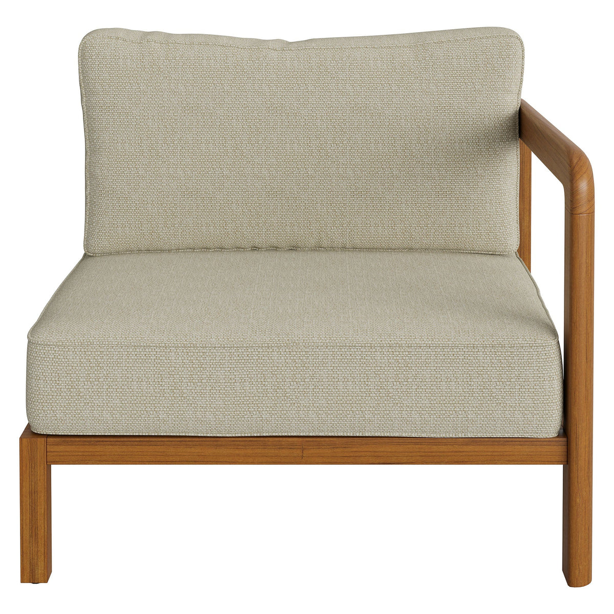 Kona Outdoor Patio Teak Wood Right-Arm Facing Modular Armchair by Modway