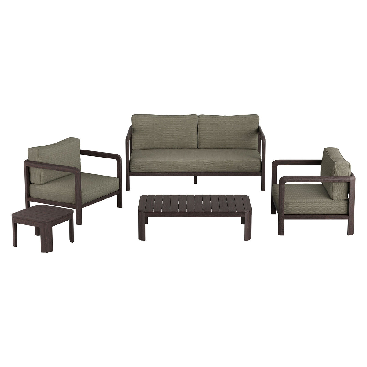 Kona 5-Piece Outdoor Patio Teak Wood Furniture Set by Modway