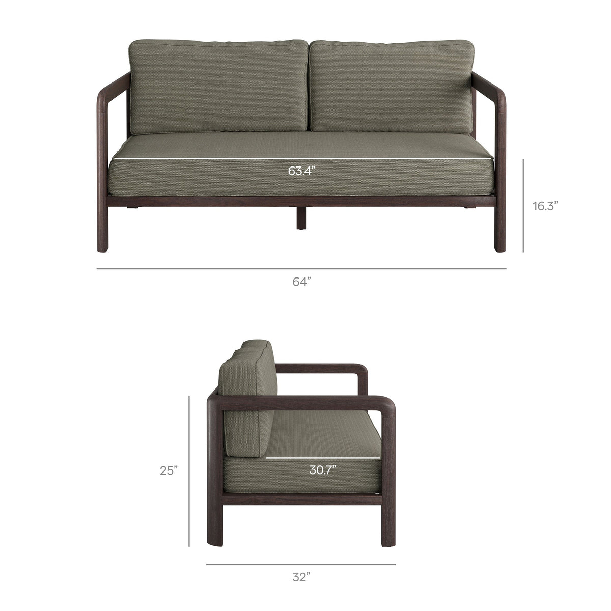 Kona 5-Piece Outdoor Patio Teak Wood Furniture Set by Modway