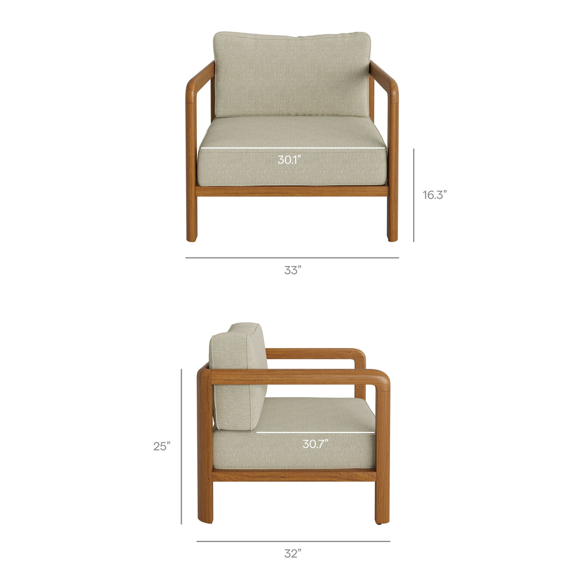 Kona 5-Piece Outdoor Patio Teak Wood Furniture Set by Modway