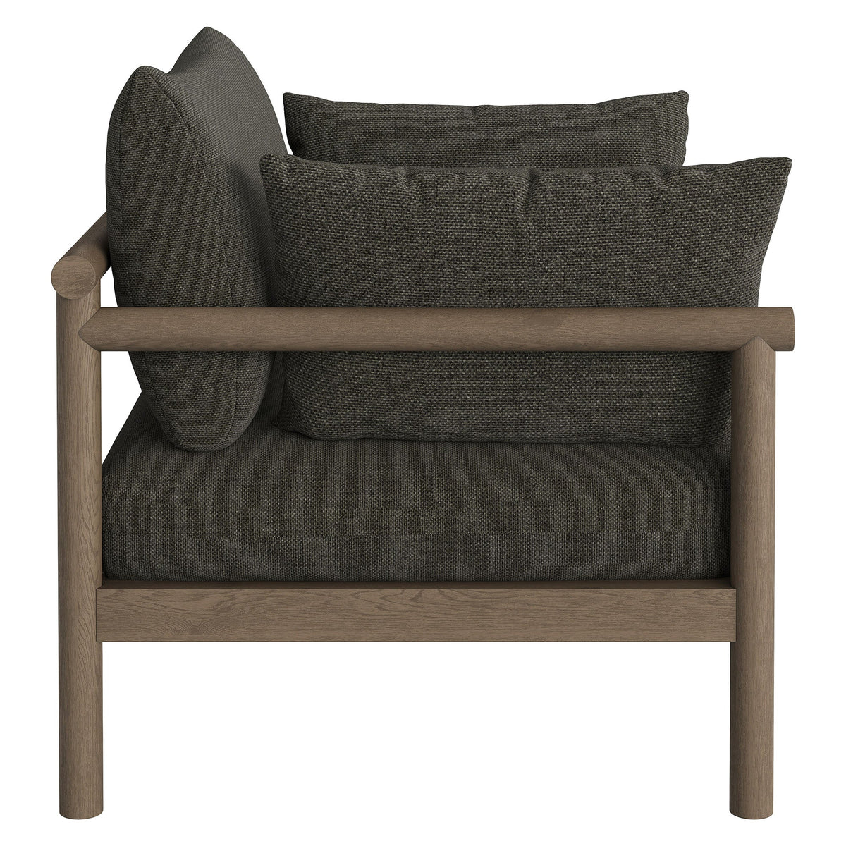 Eleni 2-Piece Outdoor Patio Teak Wood Armchair and Ottoman Set by Modway