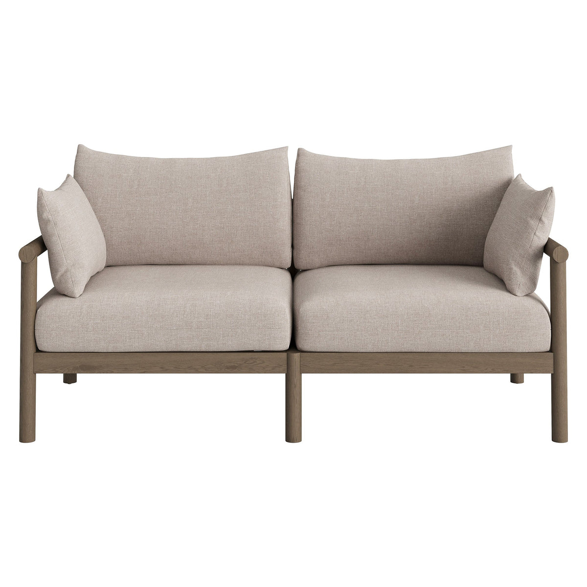 Eleni Outdoor Patio Teak Wood Loveseat by Modway