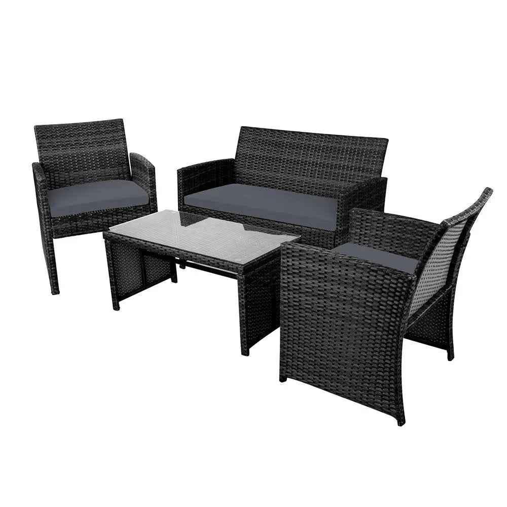 Garden Garden Furniture Outdoor Lounge Setting Wicker Sofa Set