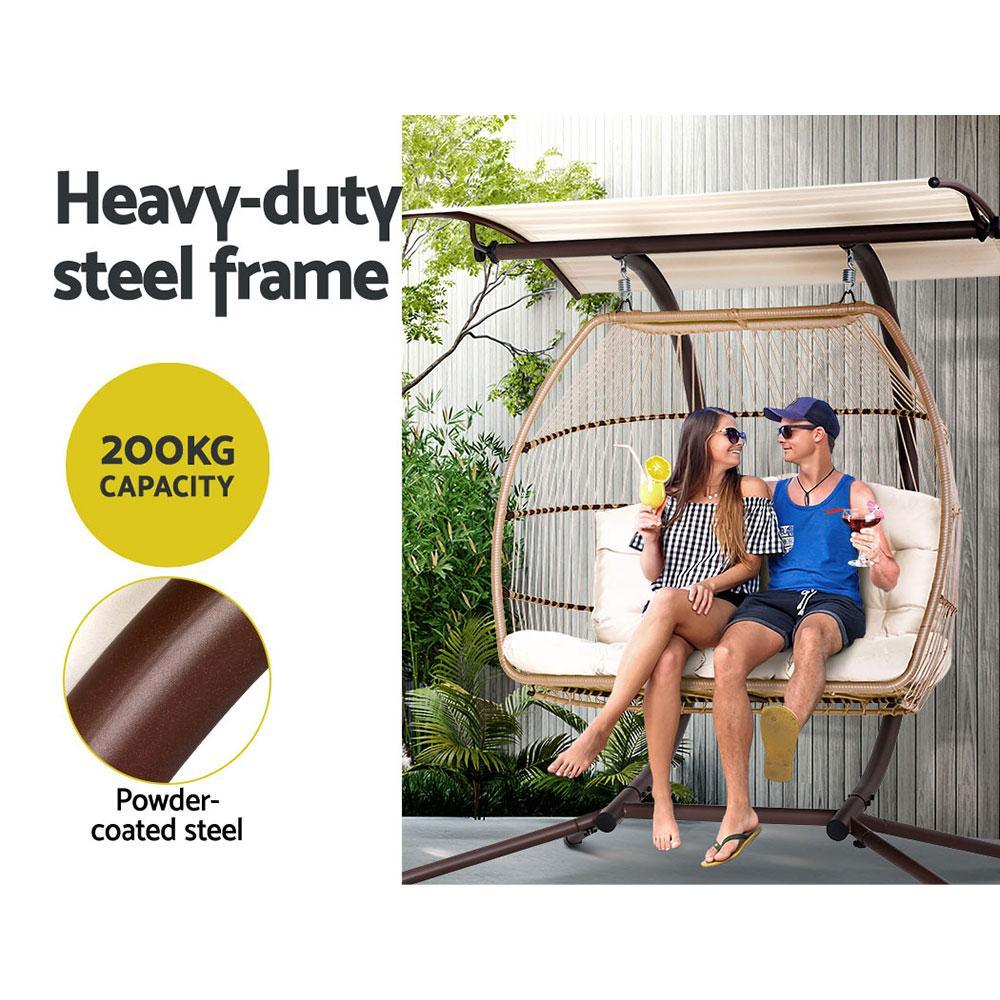 Garden Outdoor Furniture Lounge Hanging Swing Chair Egg Hammock Stand